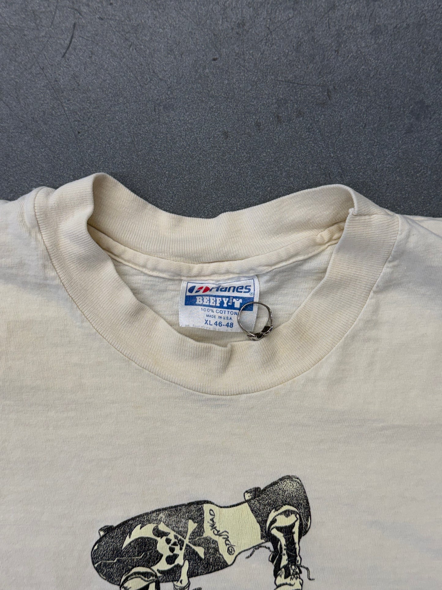 90'S THRASHER PUSHEAD TEE (HANES BEEFY-T TAG)