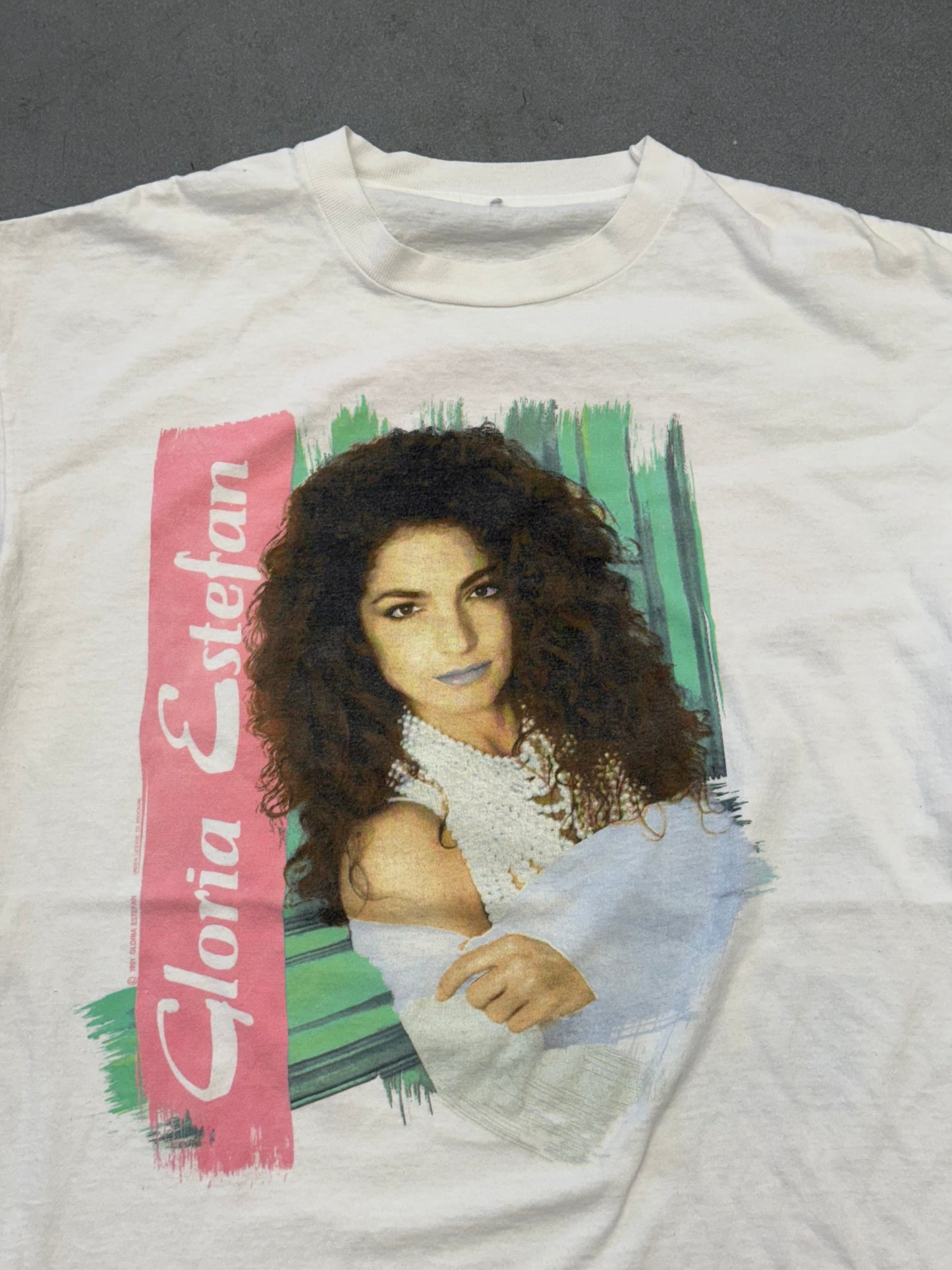 1991 GLORIA ESTEFAN INTO THE LIGHT TOUR TEE (PULLED TAG)