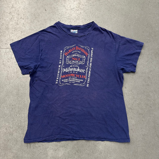 HARLEY DAVIDSON QUALITY MILWAUKEE IRON MOTORCYCLES TEE