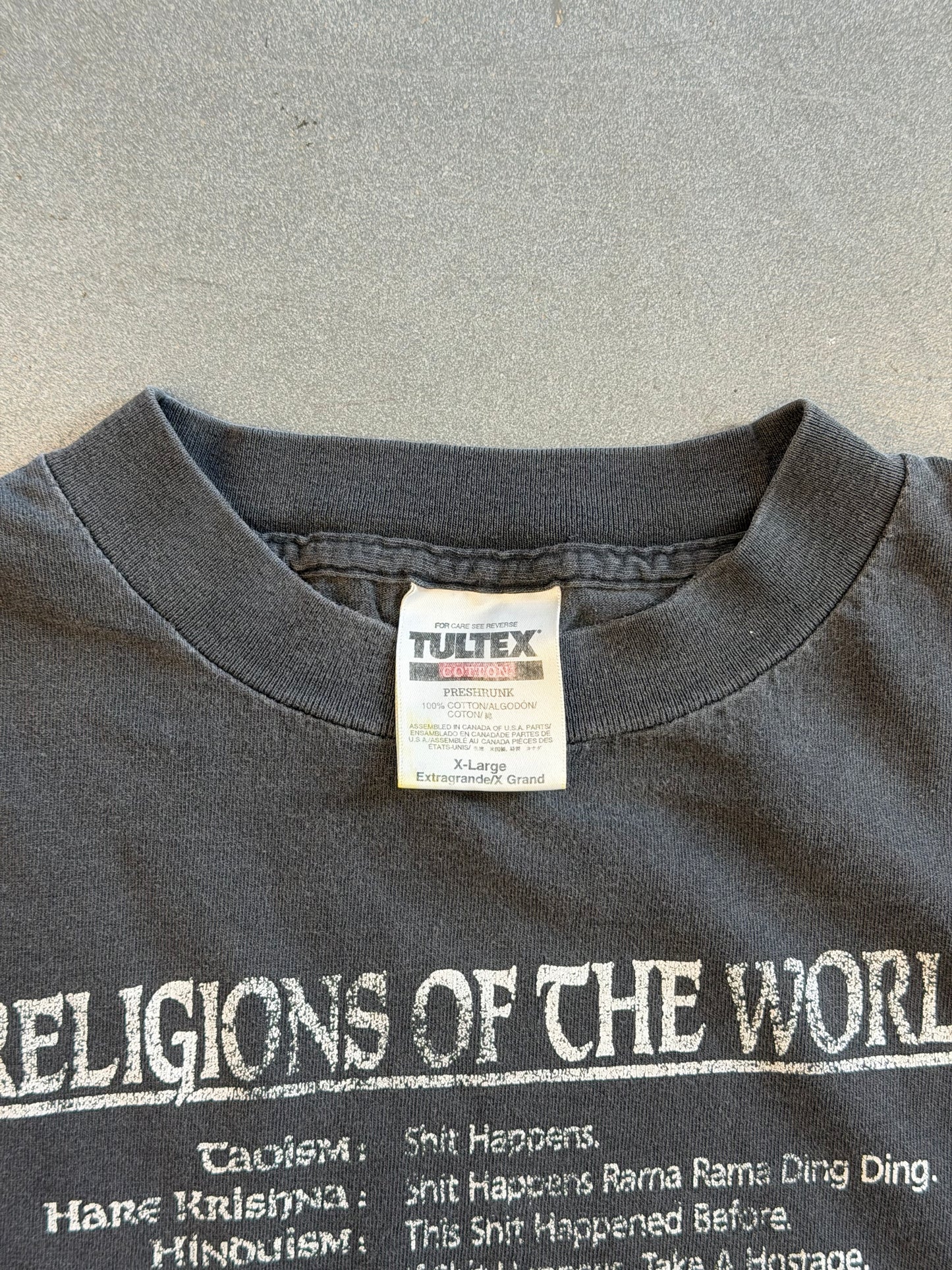 90'S RELIGIONS OF THE WORLD TEE (TULTEX TAG)