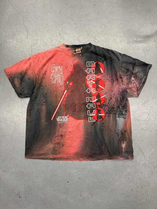 90S DARTH MAUL EPISODE 1 SITH LORD ALL OVER PRINT TEE (RED STAR WARS TAG)