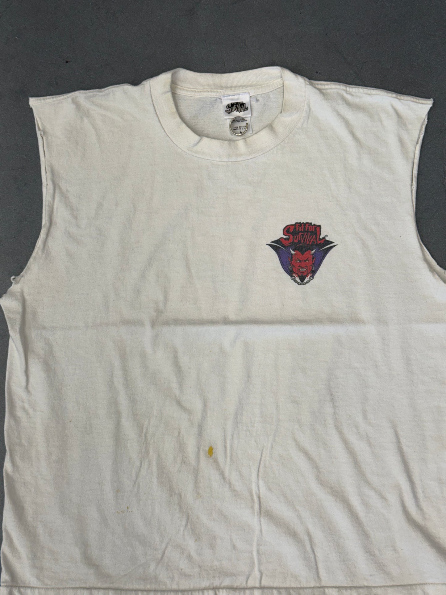 1995 INDEED DEVIL CUTOFF MULLET TEE (FIT FOR SURVIVAL TAG)