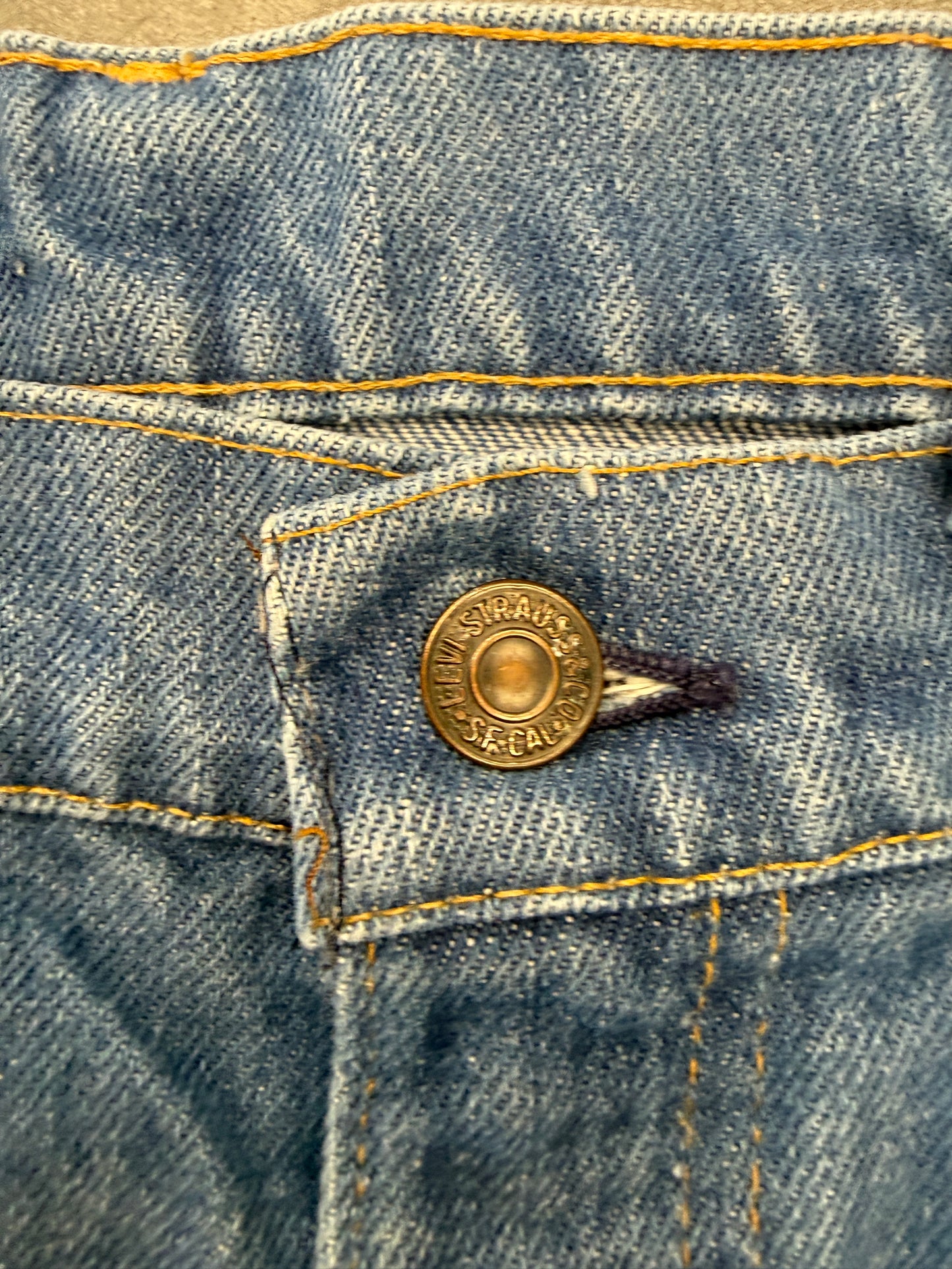1980S LEVIS ORANGE TABS TALON ZIPPER DENIM (36 X 32)