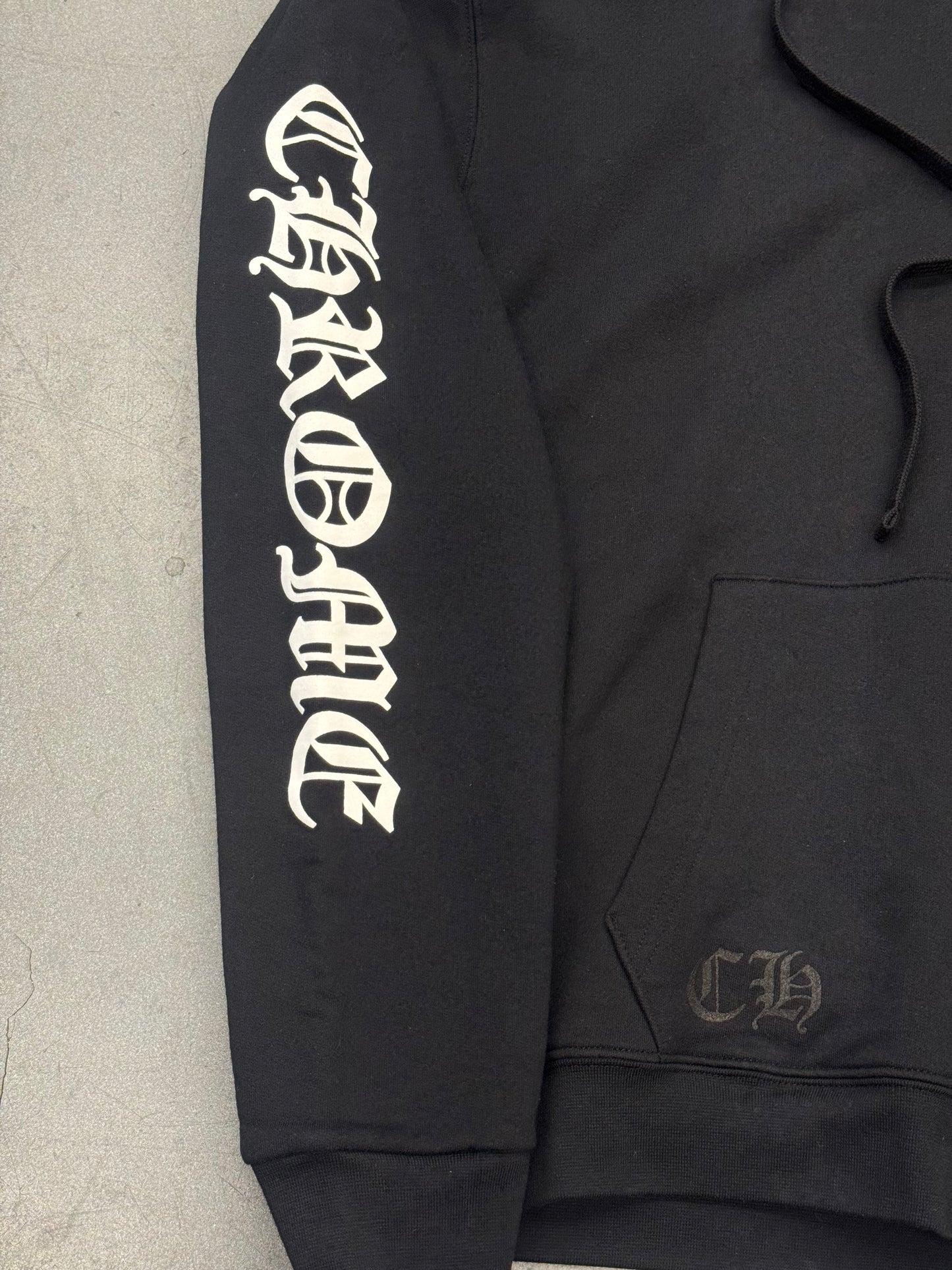 CHROME HEARTS VERTICAL LOGO THERMAL LINED ZIP-UP HOODIE