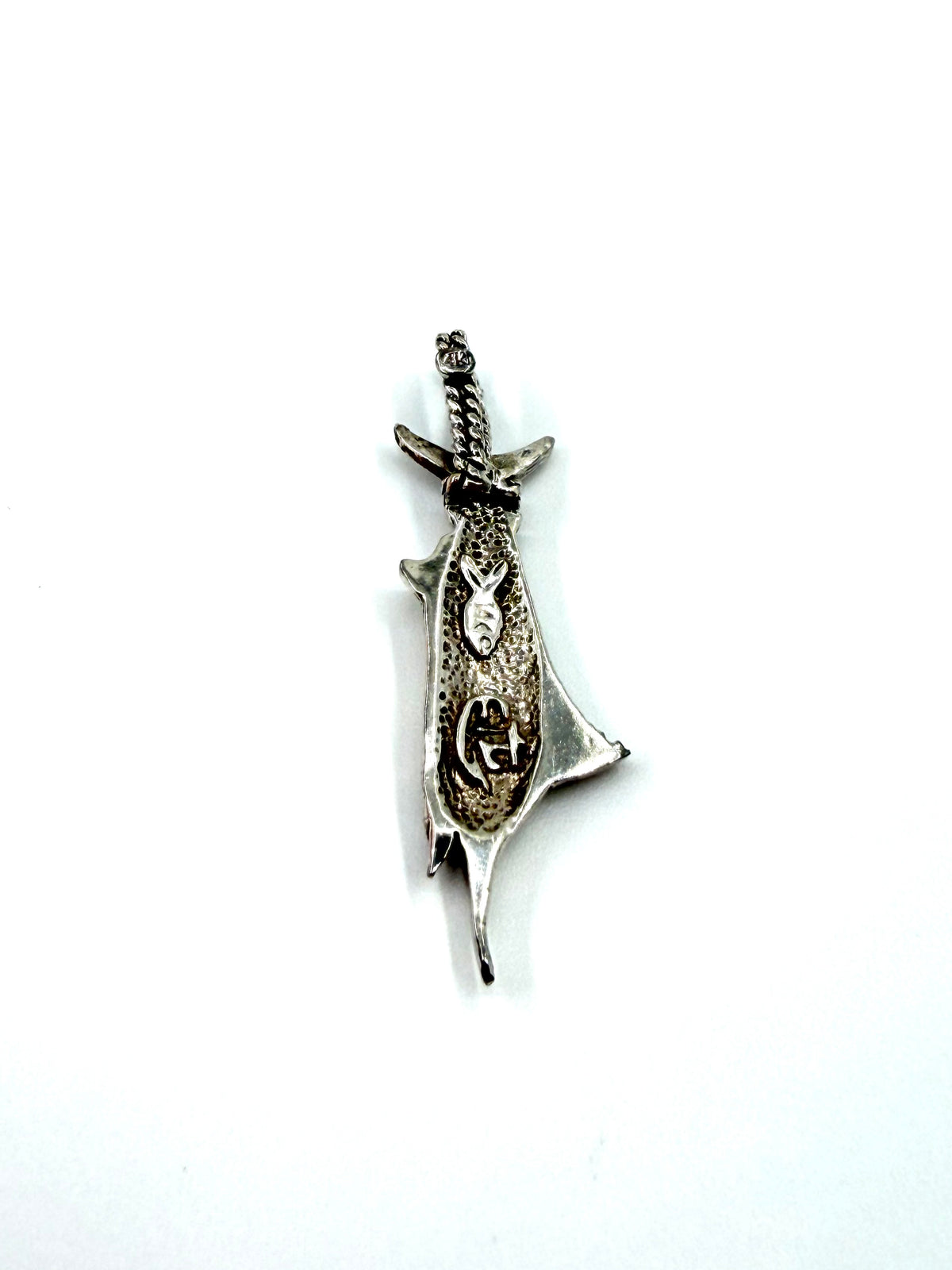 ROPE TIED MARLIN 14K WHITE GOLD PENDANT (3.6 GRAMS)