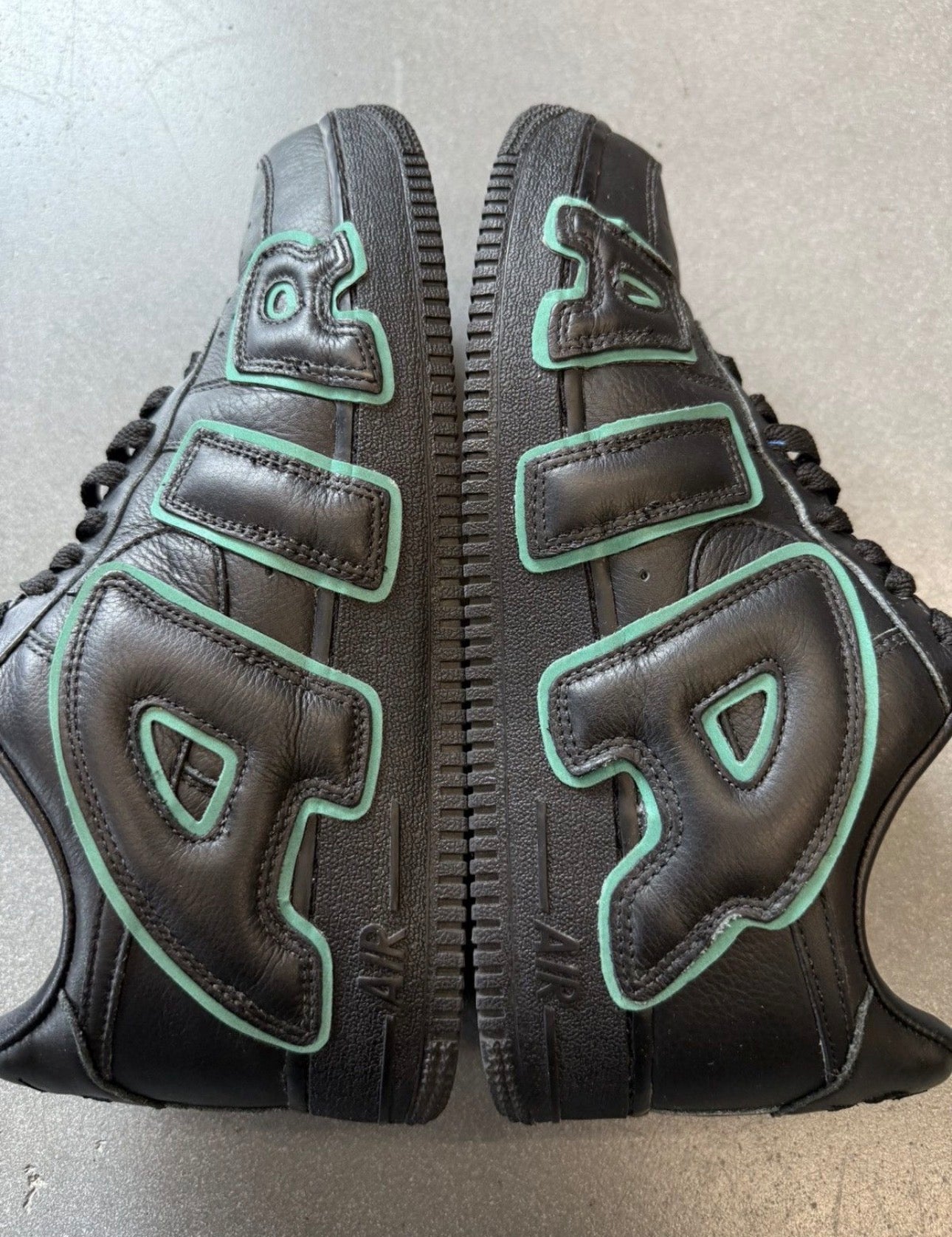 SIZE 8 2019 NIKE X CACTUS PLANT FLEA MARKTET CPFM AIR FORCE 1 NIKE ID BLACK/GREEN NO BOX