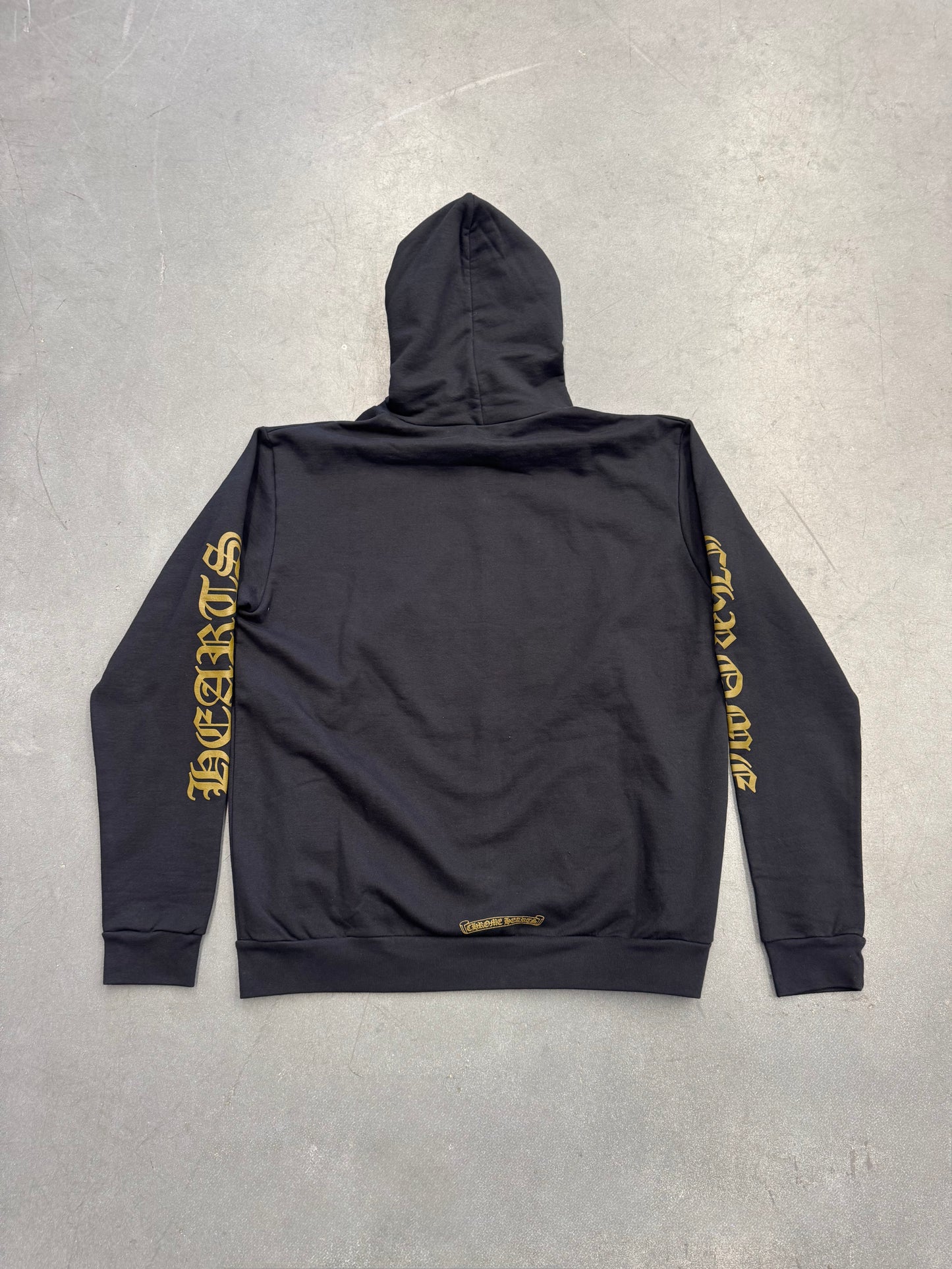 CHROME HEARTS ARMY GREEN VERTICAL LOGO DAGGER ZIP HOODIE