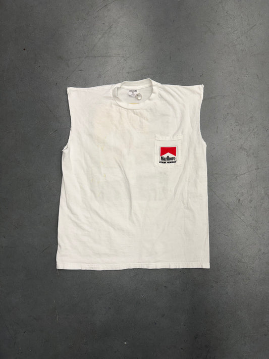 1995 TEAM PENSKE MARLBORO 500 CUTOFF TEE (AMERICAN BORN TAG)