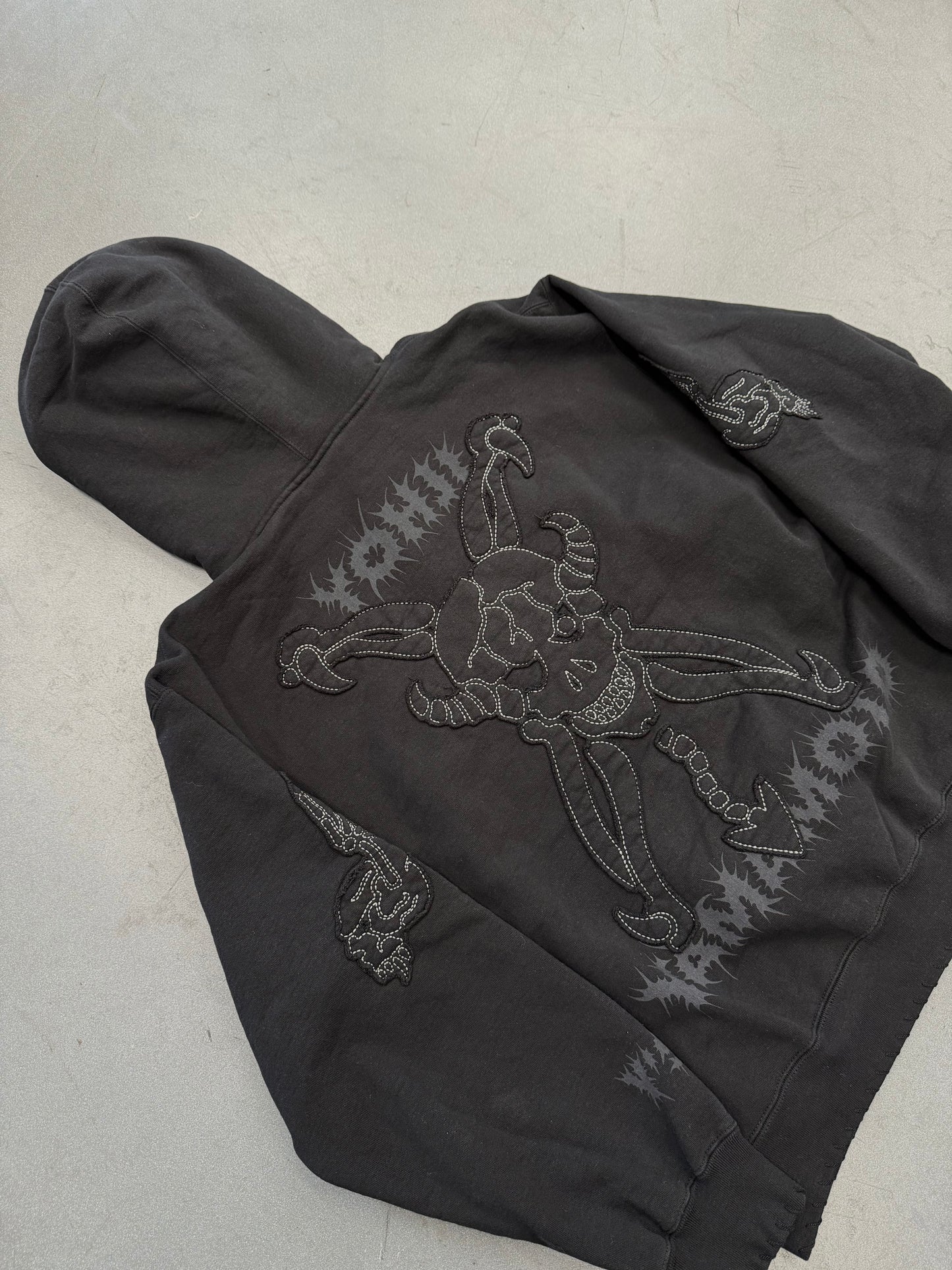 FW25 SUPREME X Y'S BY YOHJI YAMAMOTO ZIP UP HOODED SWEATSHIRT - BLACK (L)