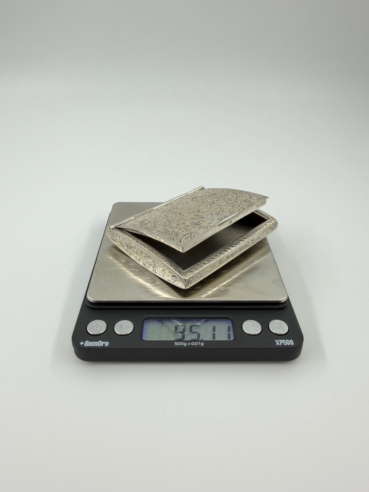 ANTIQUE FRENCH SOLID 835 SILVER HAND-ENGRAVED CIGARETTE CARD CASE, L. LAPAR PARIS, C. 1890