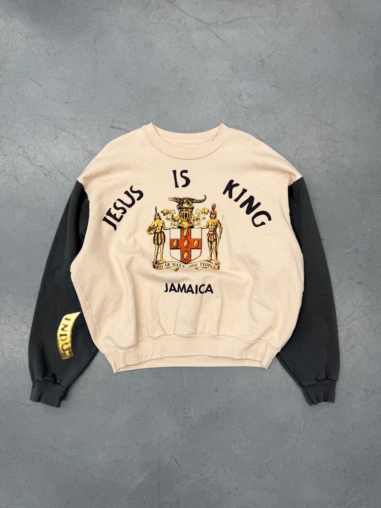 CPFM X KANYE WEST JESUS IS KING JAMAICA CREWNECK (PULLED TAG)