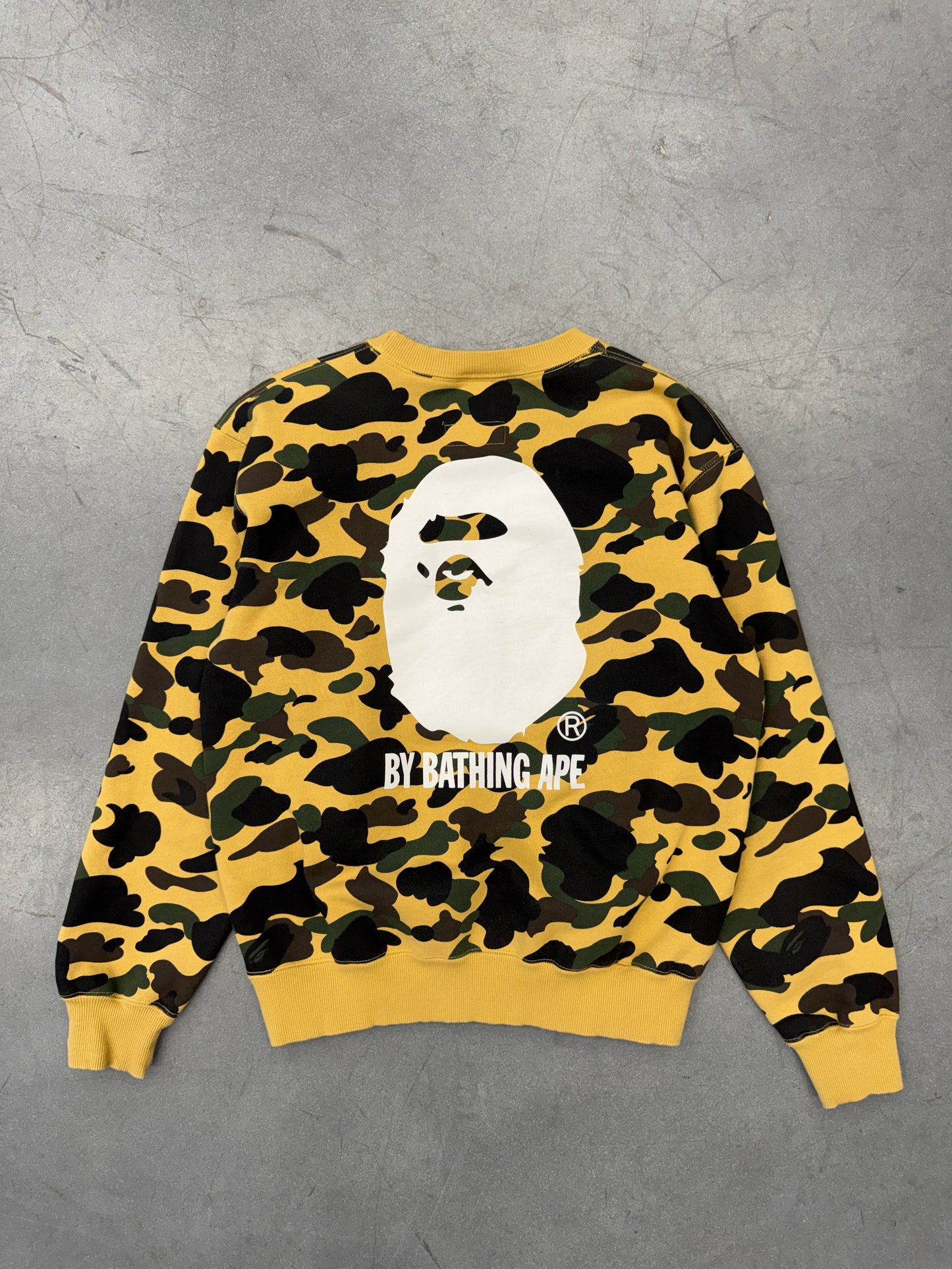 FW17 A BATHING APE BAPE CHAMPION 1ST CAMO CREWNECK