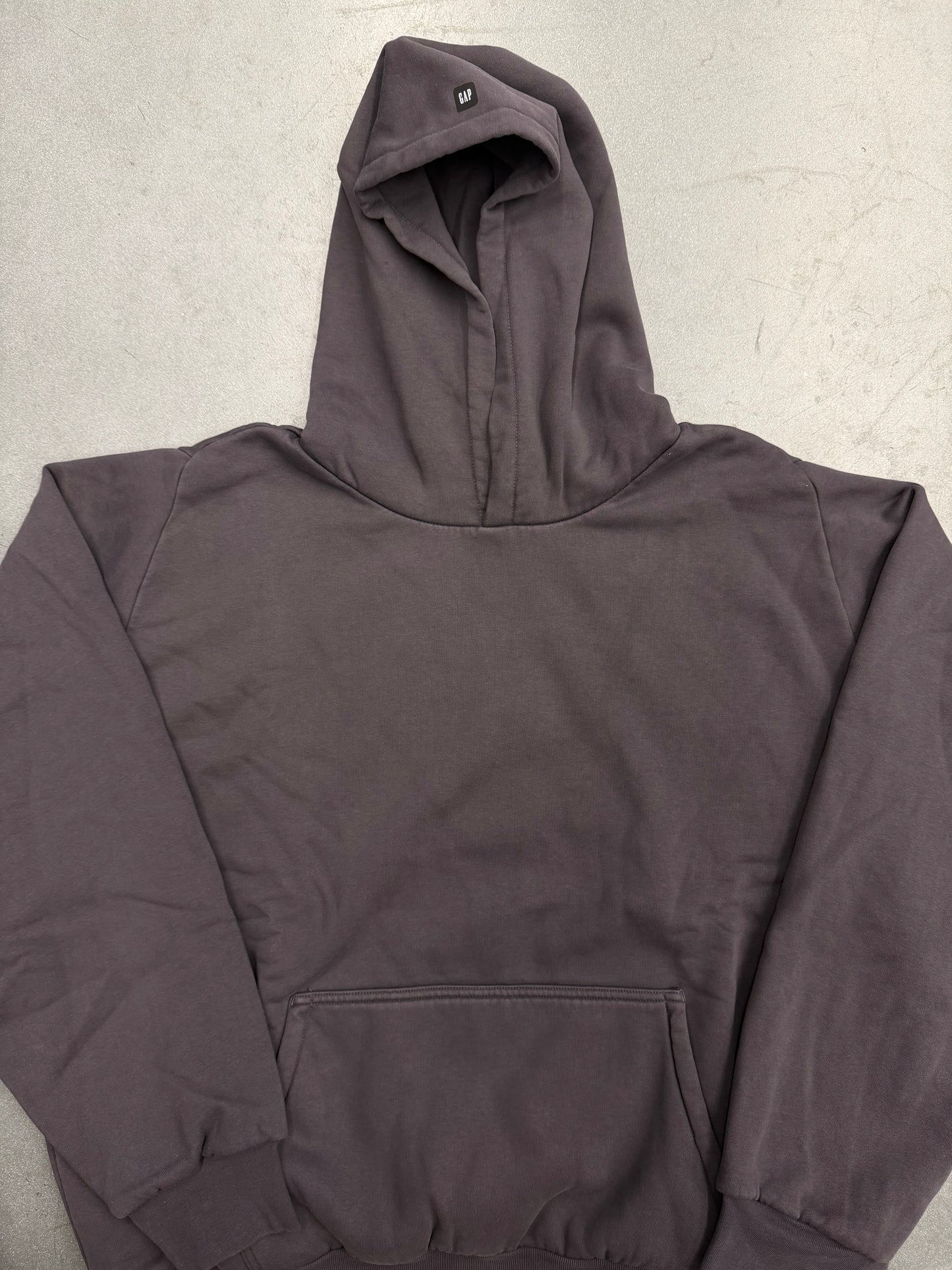 SS22 YEEZY GAP LOGO SHRUNKEN HOODIE - BLACK (2XL) (NEW)