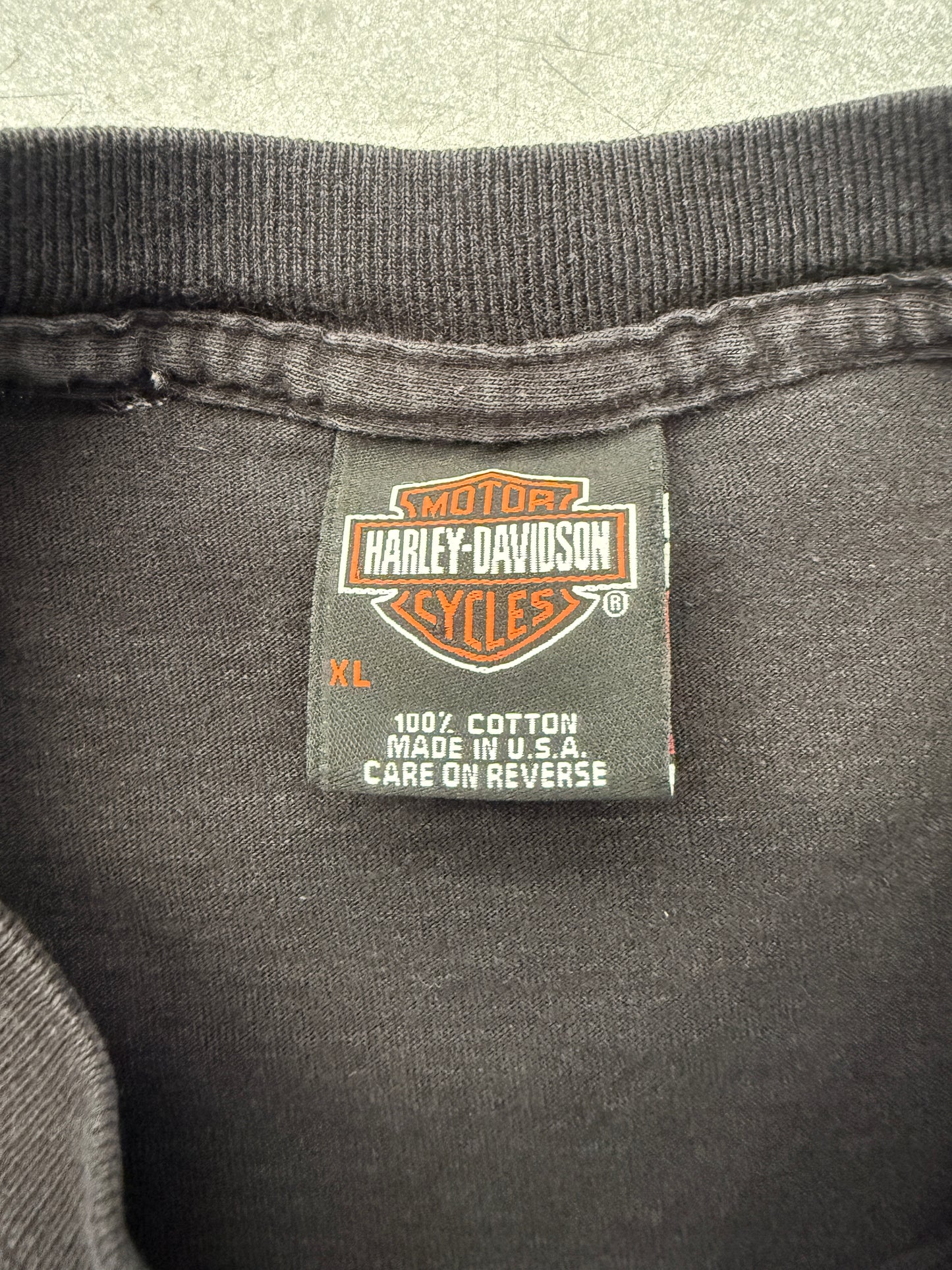 2003 HARLEY-DAVIDSON HUNTSVILLE, AL ROCKET SPIDER WEB SLEEVE LS MULLET TEE
