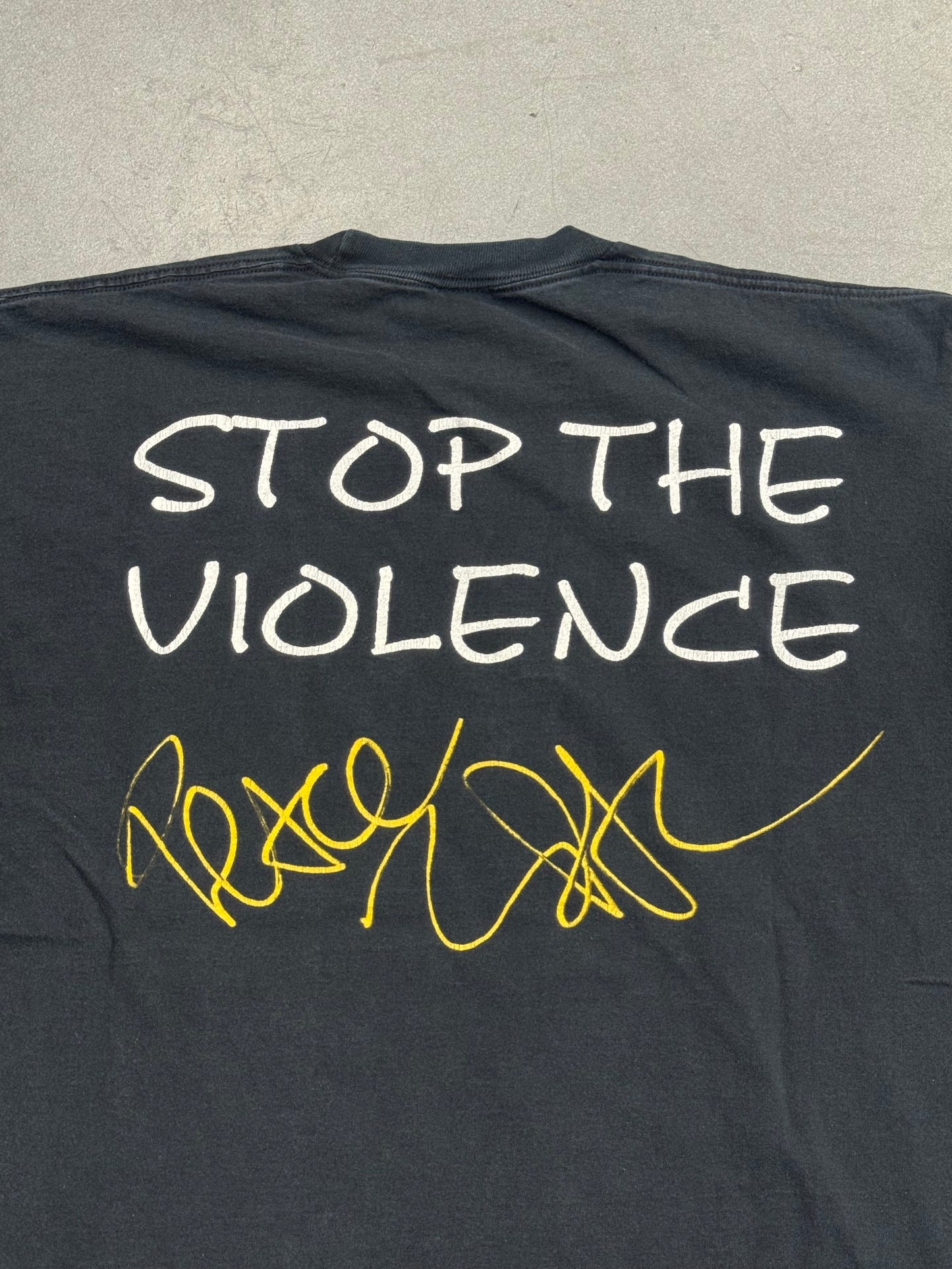 1997 AFENI SHAKUR TUPAC "STOP THE VIOLENCE" TEE (JERZEES TAG)