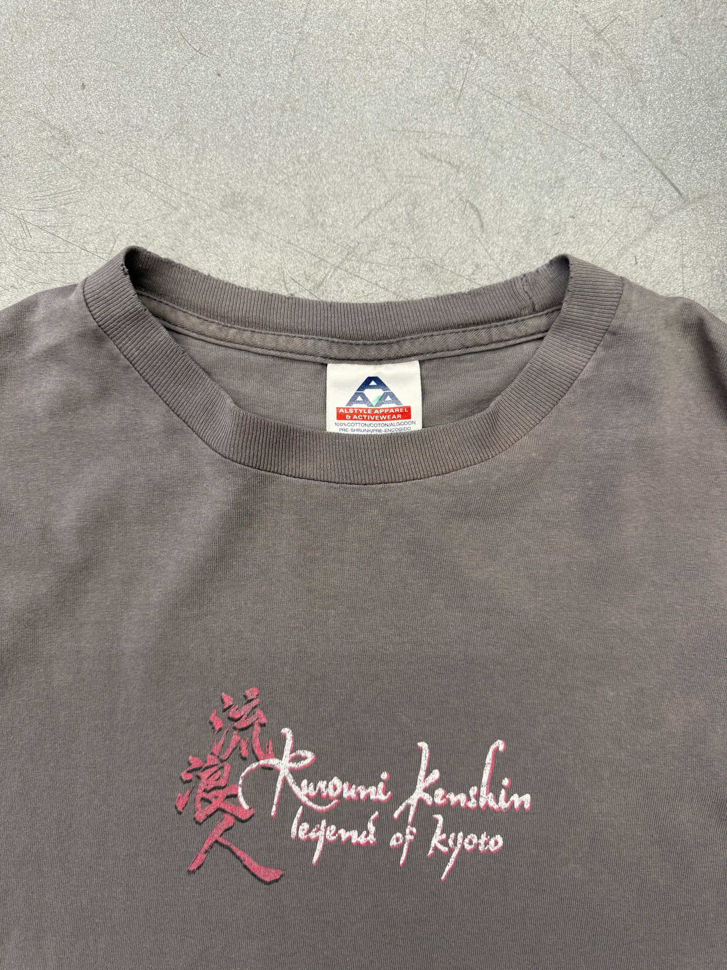 VINTAGE RUROUNI KENSHIN LEGEND OF KYOTO SAMURAI ANIME TEE (AAA TAG)