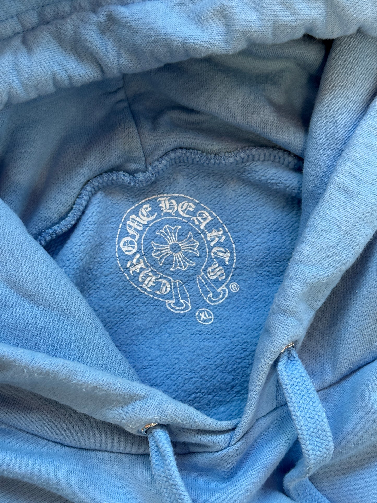 CHROME HEARTS DRAKE CERTIFIED LOVER BOY PULLOVER HOODIE - BLUE