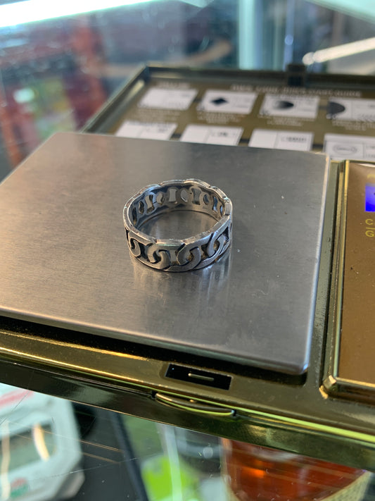 CURB LINK SILVER RING (4.0 GRAMS)