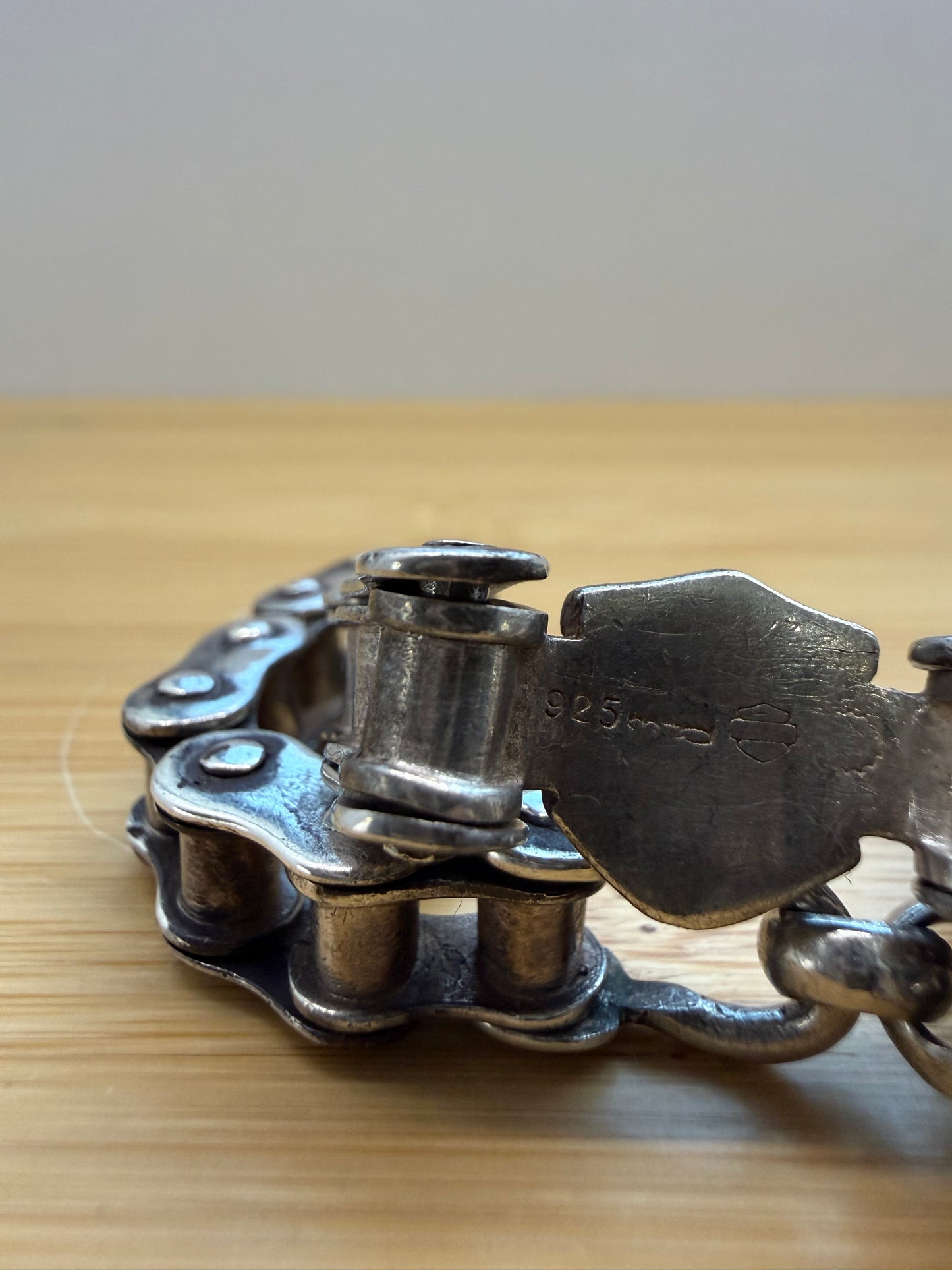 VINTAGE HARLEY-DAVIDSON BIKER CHAIN TOOL SILVER BRACELET