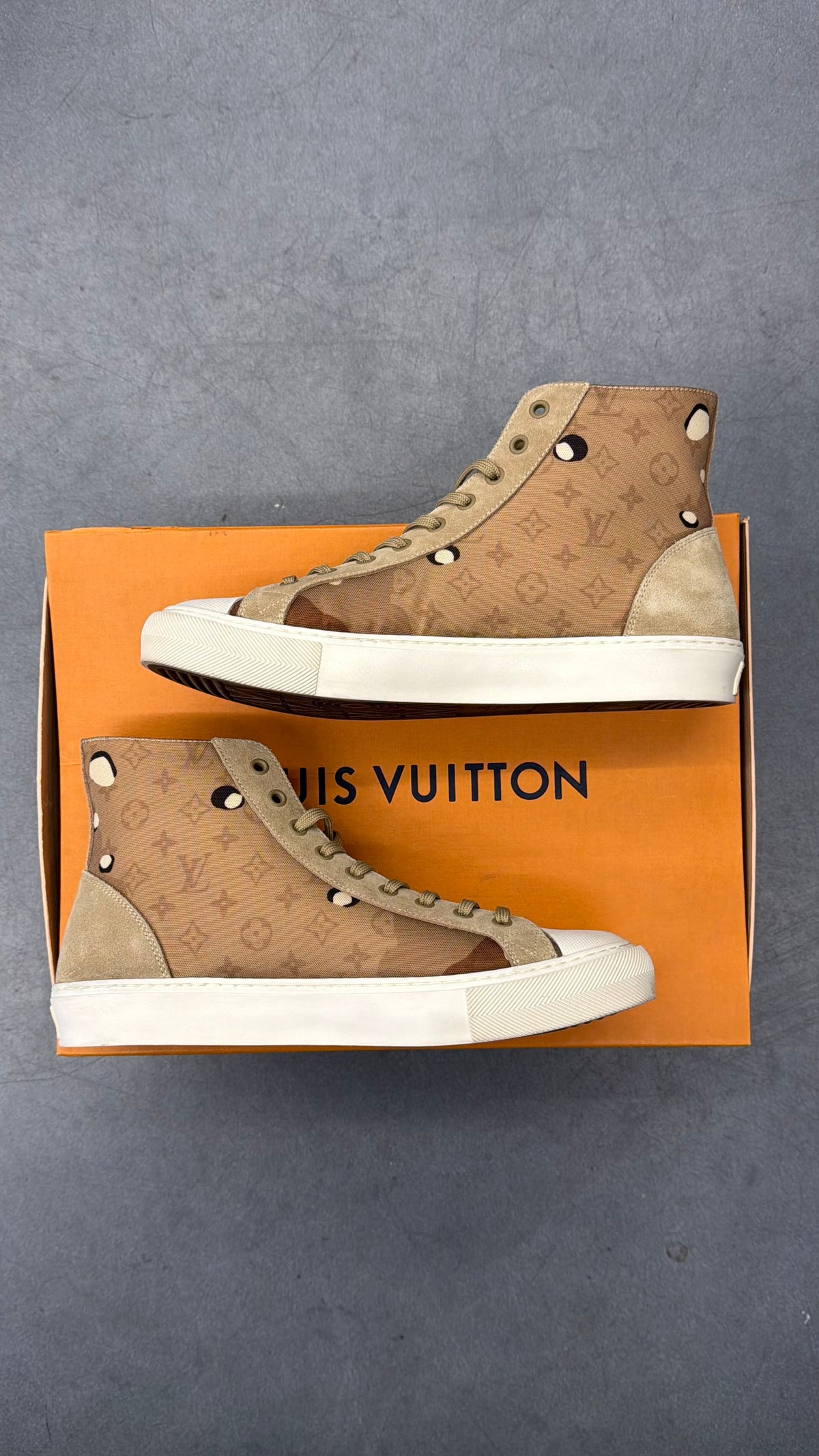 LOUIS VUITTON TATTOO MONOGRAM ANKLE SNEAKERS
