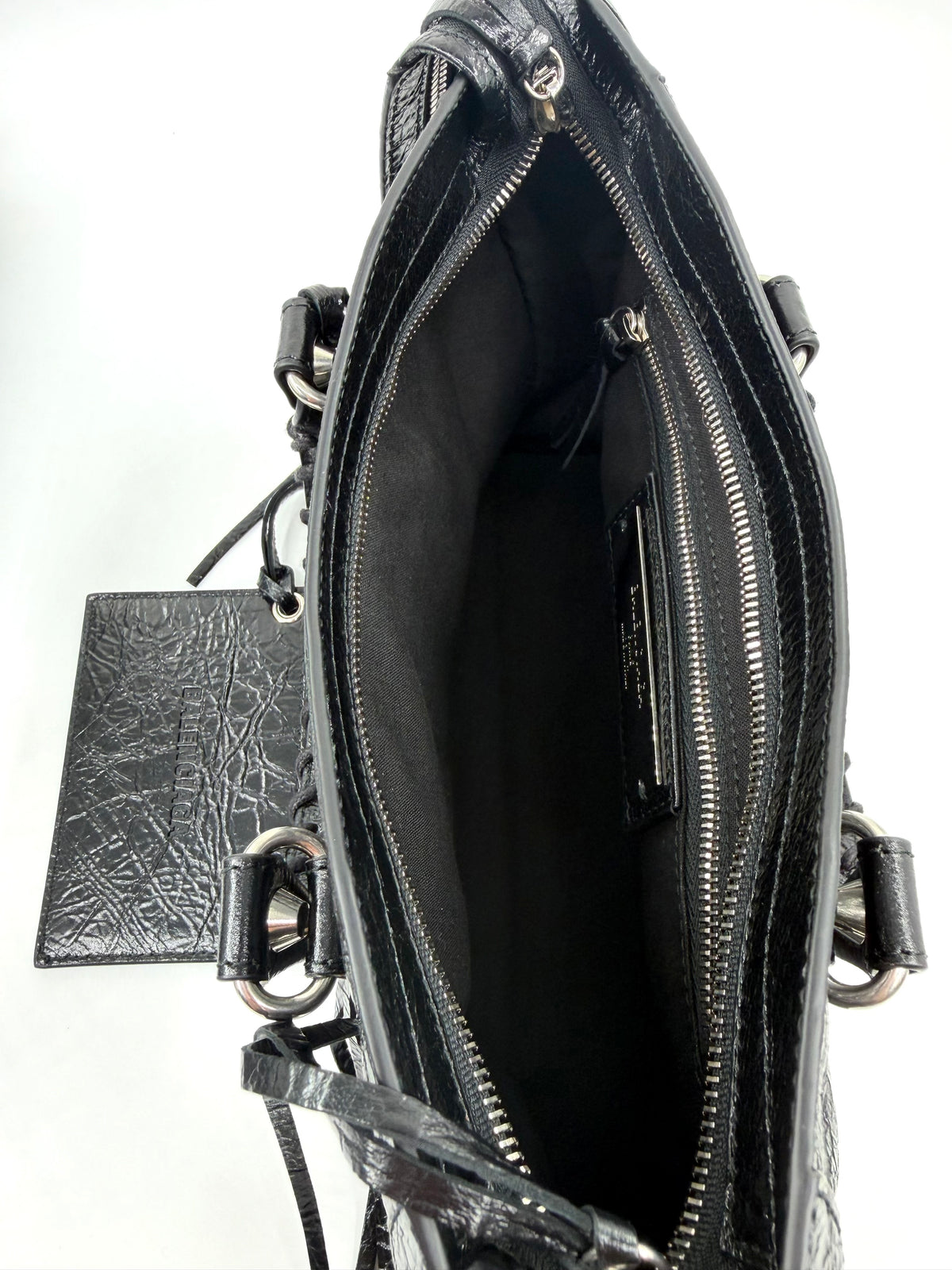 BALENCIAGA LE CITY SMALL LEATHER SHOULDER BAG