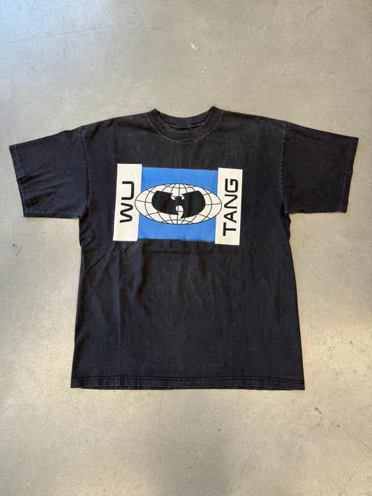1997 WU-TANG WHITE/BLUE FLAG TEE (POLYGRAM TAG)