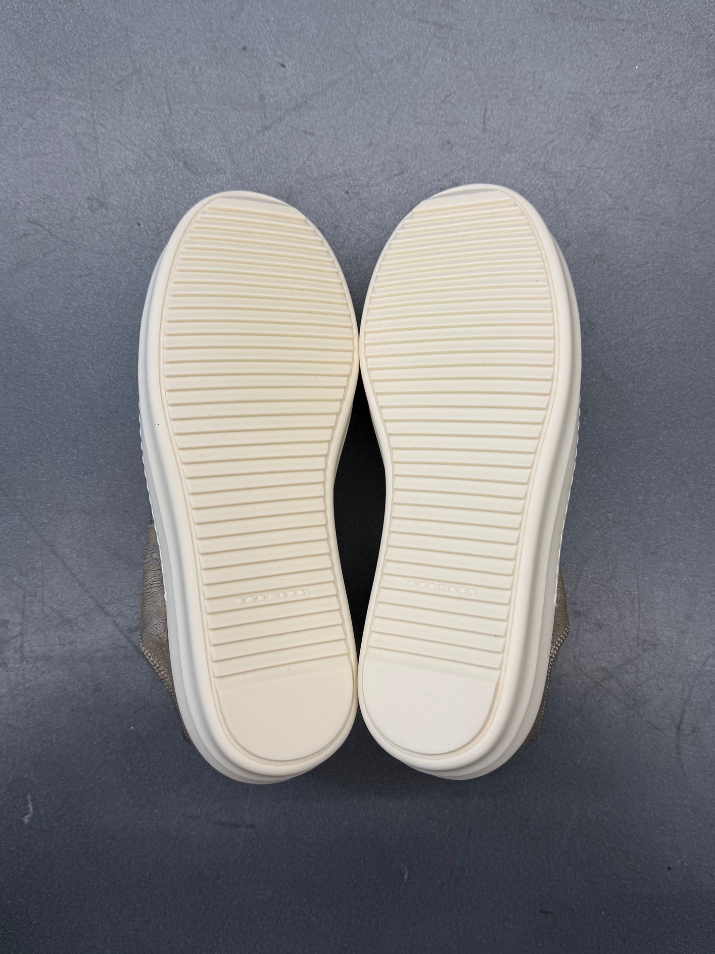 RICK OWENS DRKSHDW LOW-TOP RAMONES SNEAKS - LIGHT GOLD
