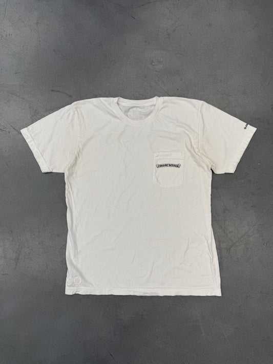 CHROME HEARTS SCROLL POCKET TEE - WHITE