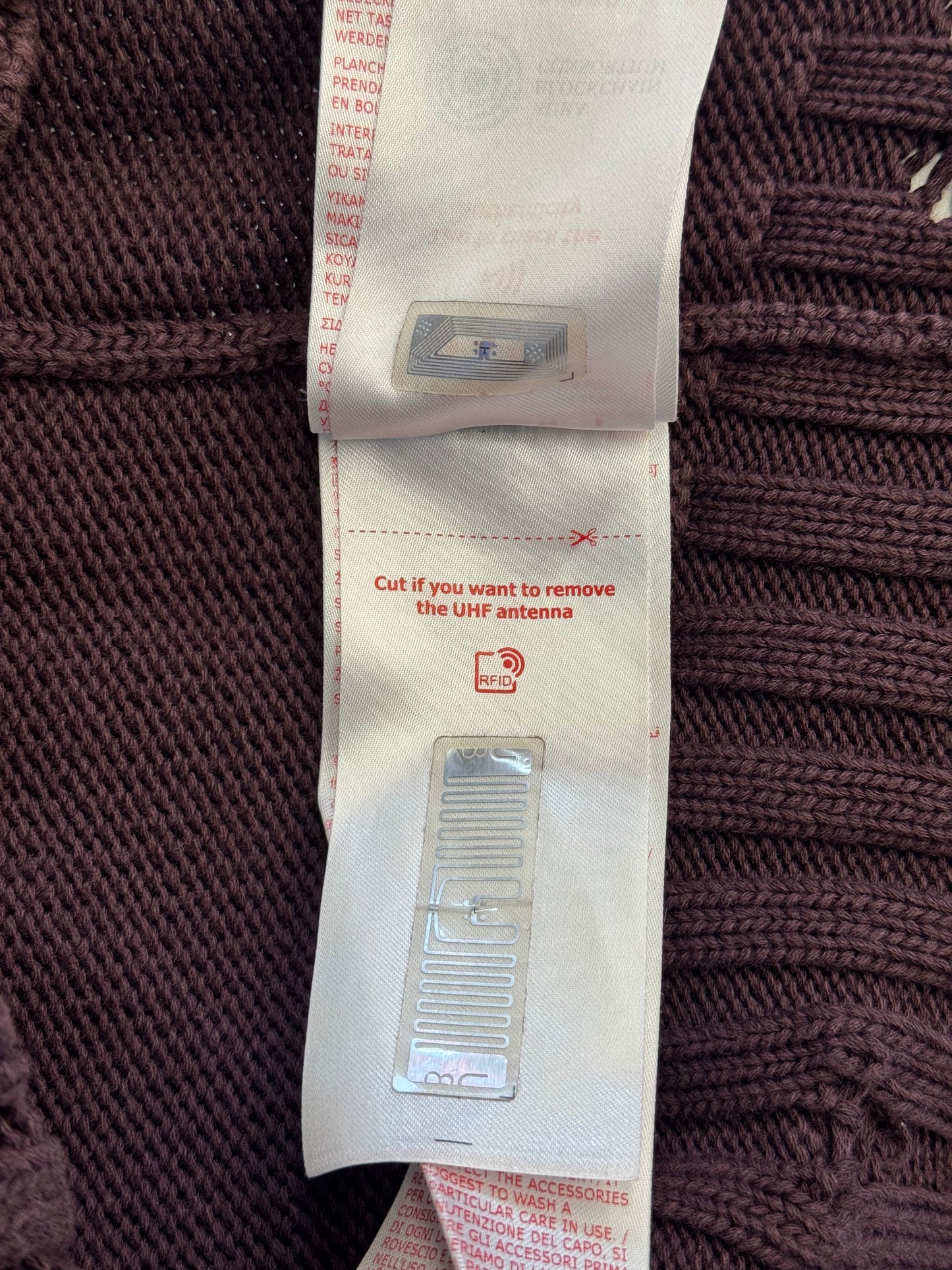 MARNI V-NECK DISTRESSED CARDIGAN