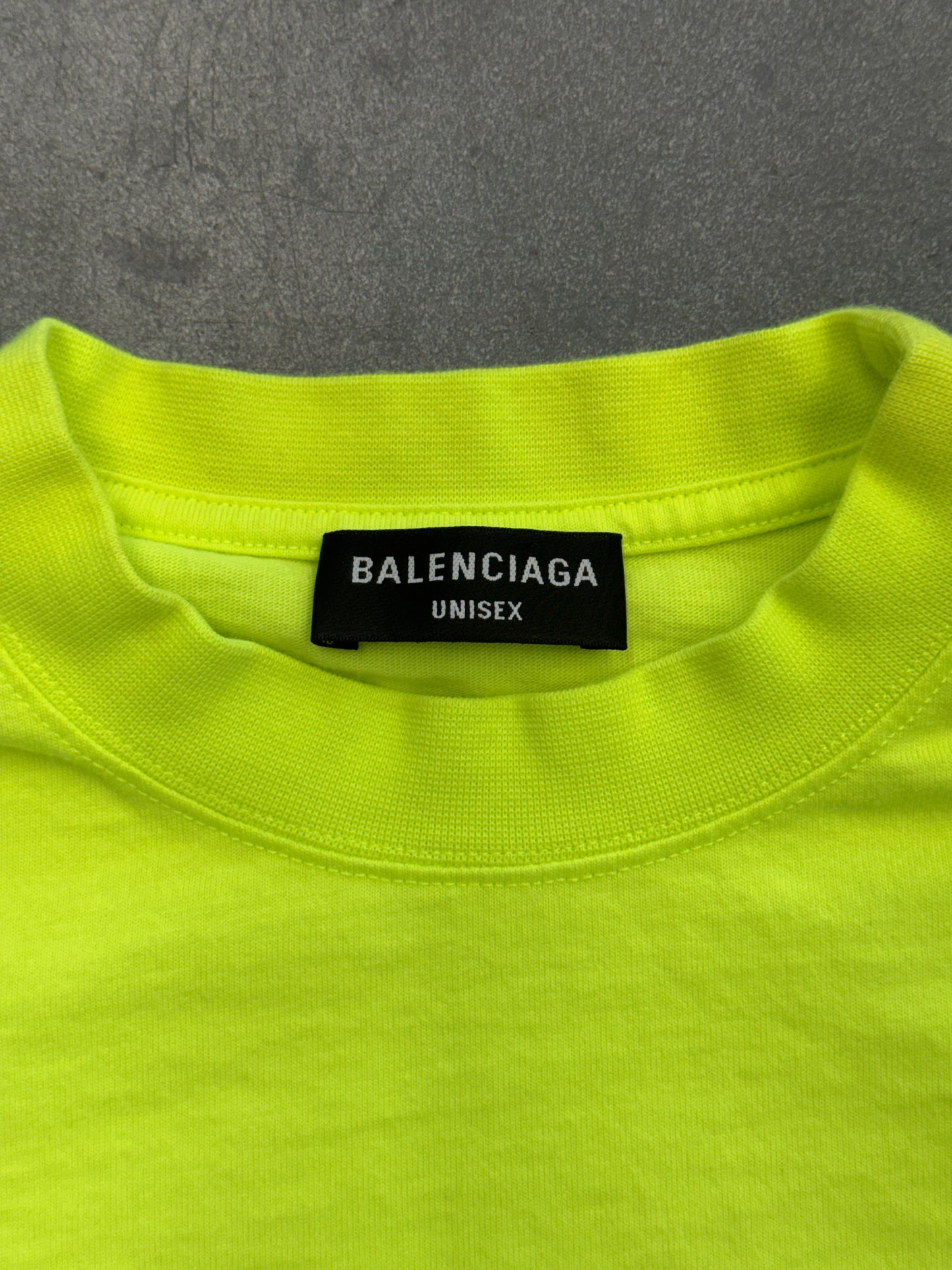 BALENCIAGA WORLD FOOD PROGRAMME TEE - FLUORESCENT YELLOW