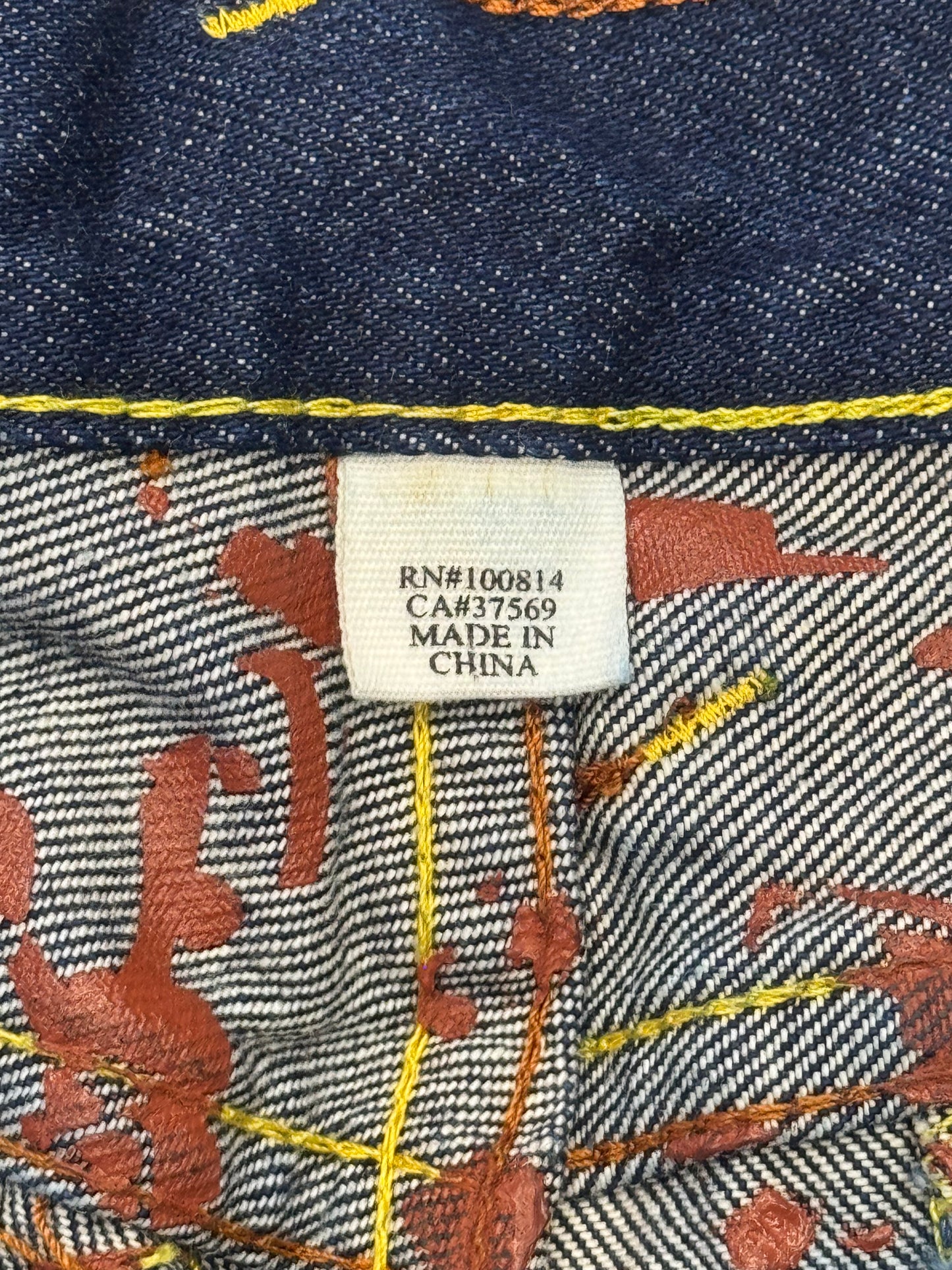 VINTAGE EVISU JEANS COMIC BOOK DIACOCK - SIZE 38