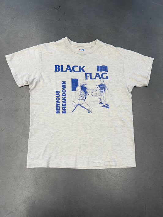 90'S BLACK FLAG NERVOUS BREAKDOWN TEE (HANES BEEFY TAG)