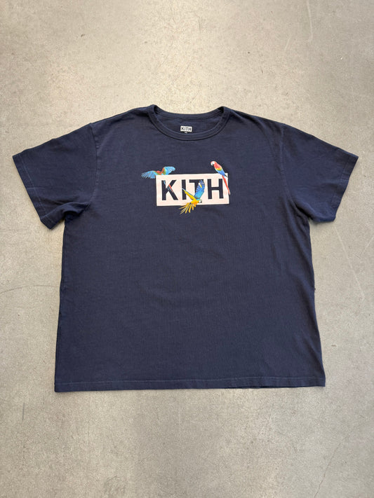 KITH MIAMI EXCLUSIVE PARROT TEE - NAVY (2XL)