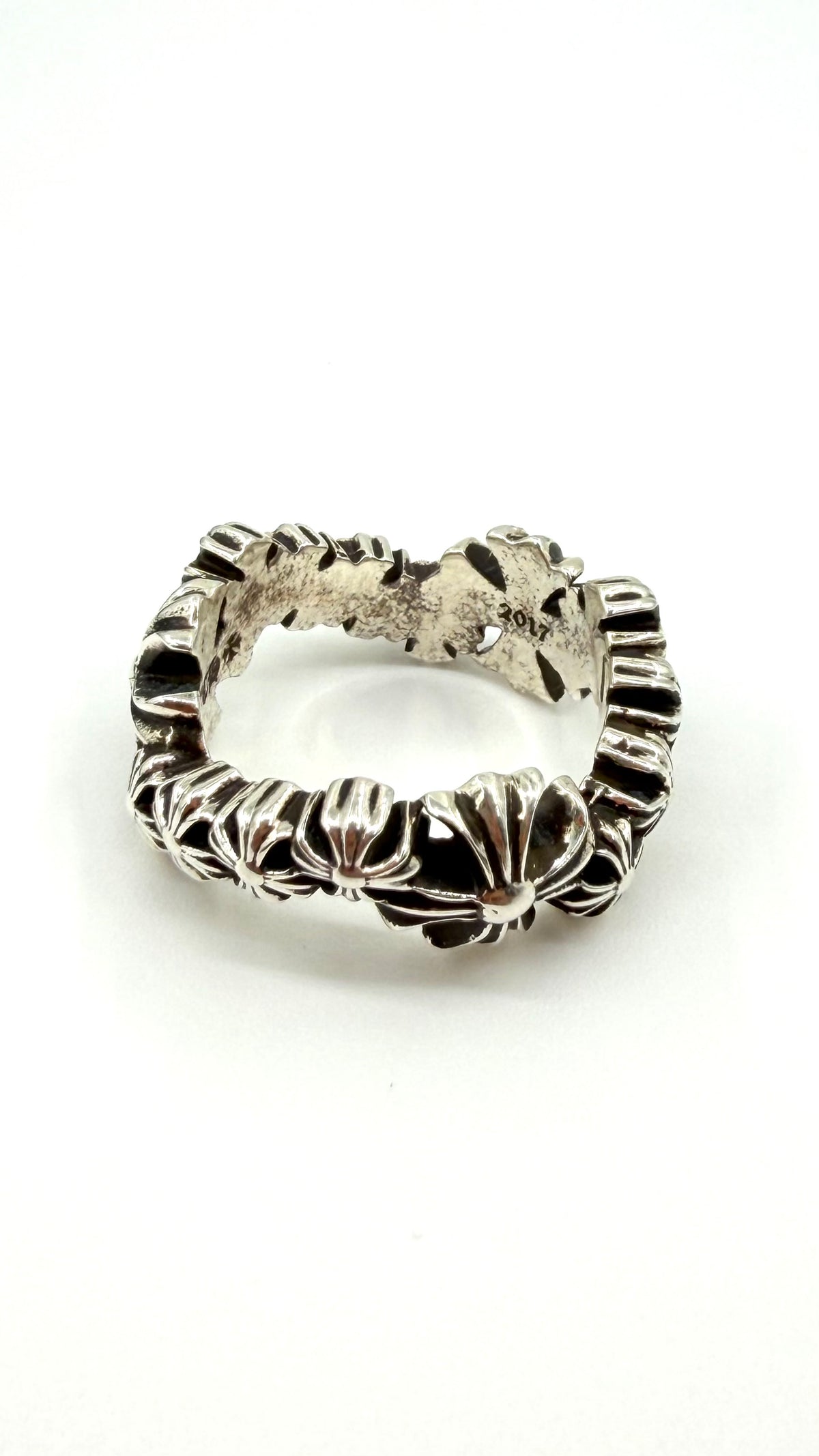 CHROME HEARTS PLUS WAVE SILVER RING