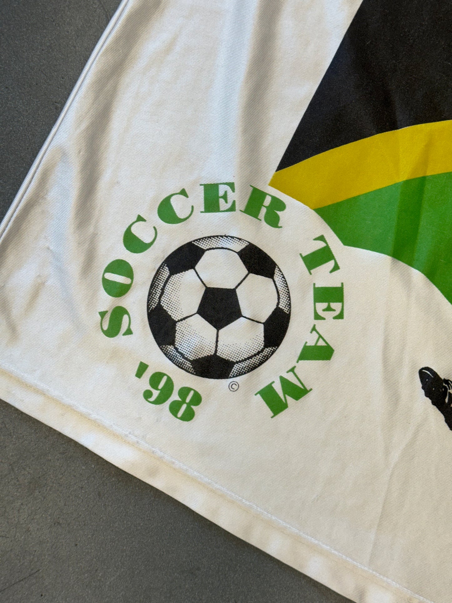 1998 JAMAICA SOCCER TEAM REGGAE BOYS JERSEY (HEAD TAG)