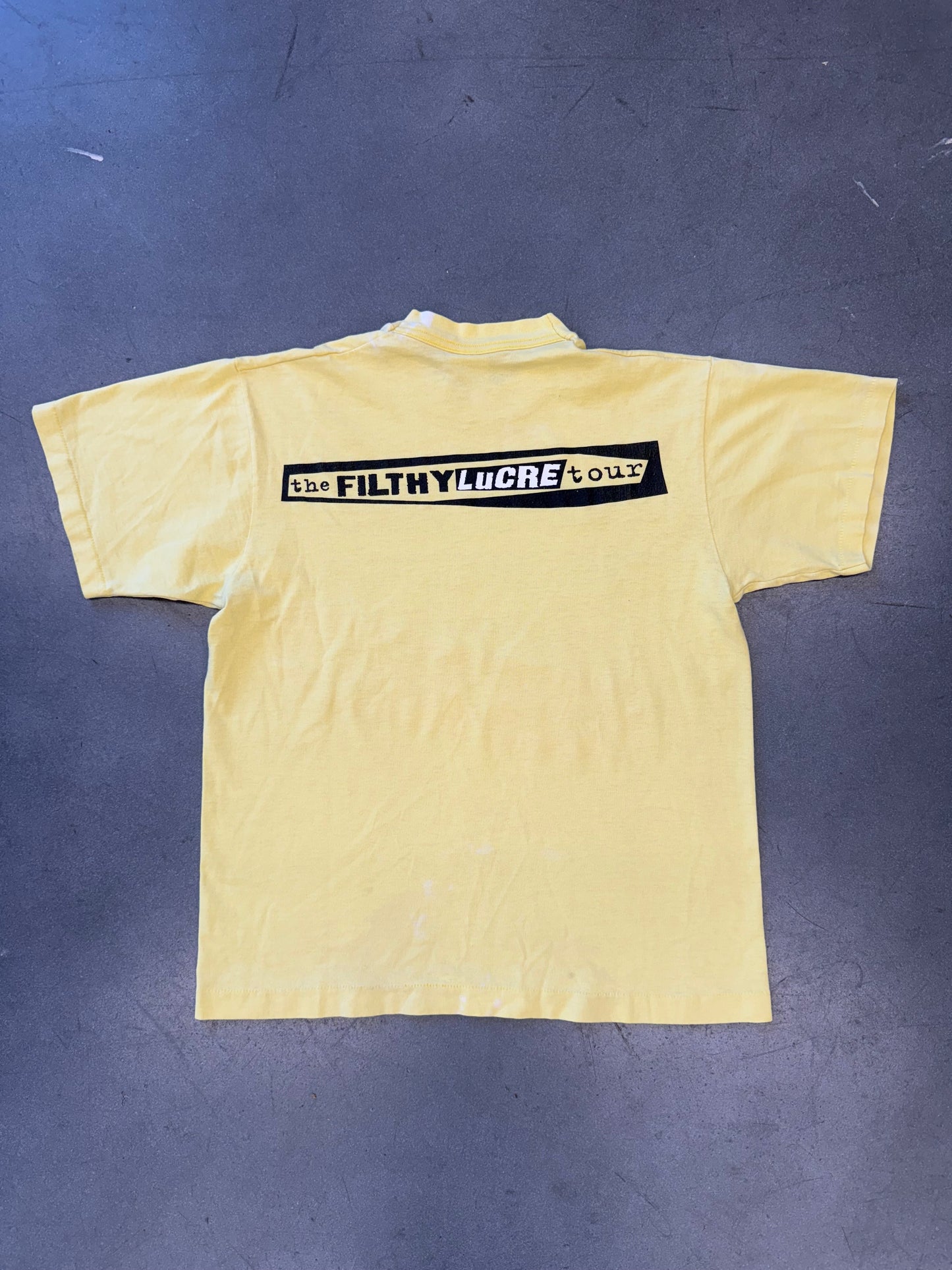 80'S SEX PISTOLS THE FILTHY LUCRE TOUR NEVER MIND THE BOLLOCKS TEE (FOTL BEST TAG)