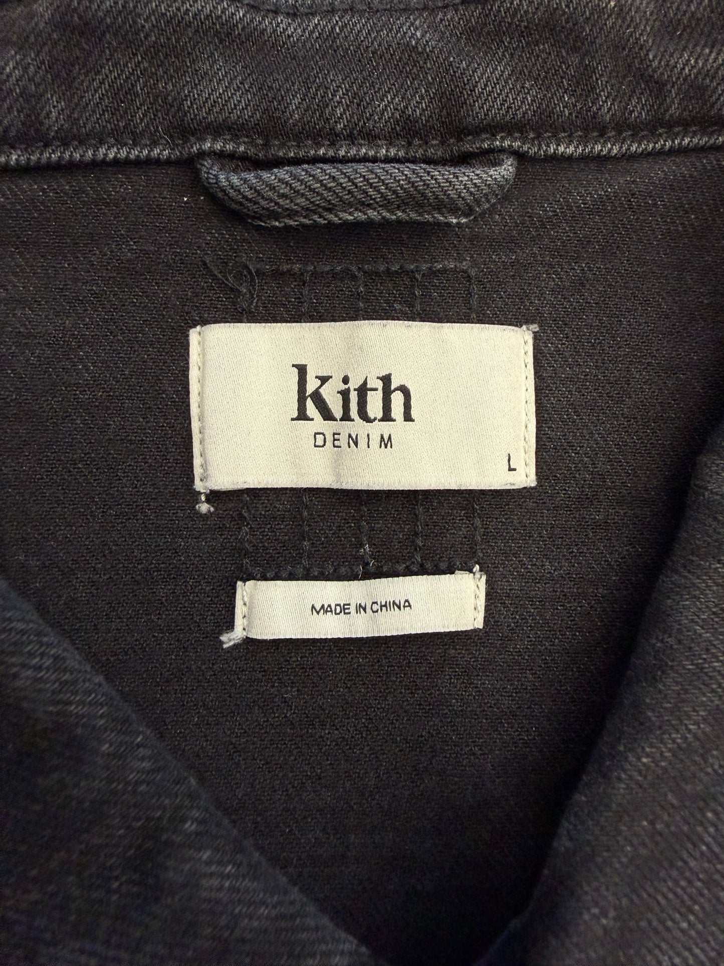 KITH CENTRE DENIM JACKET - BLACK