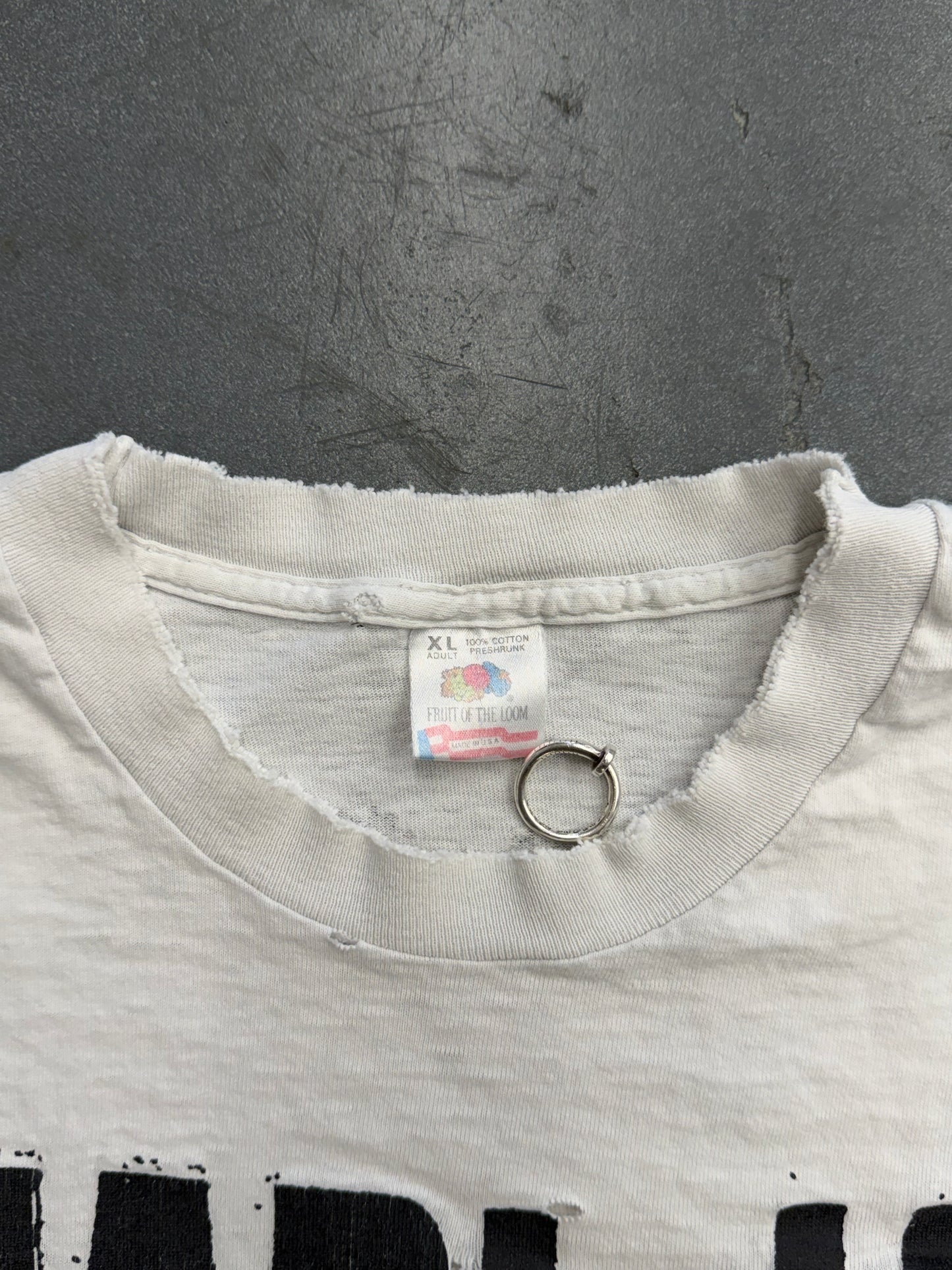 1992 PEARL JAM DON'T GIVE UP EUROPEAN SUMMER TOUR TEE (FOTL TAG)