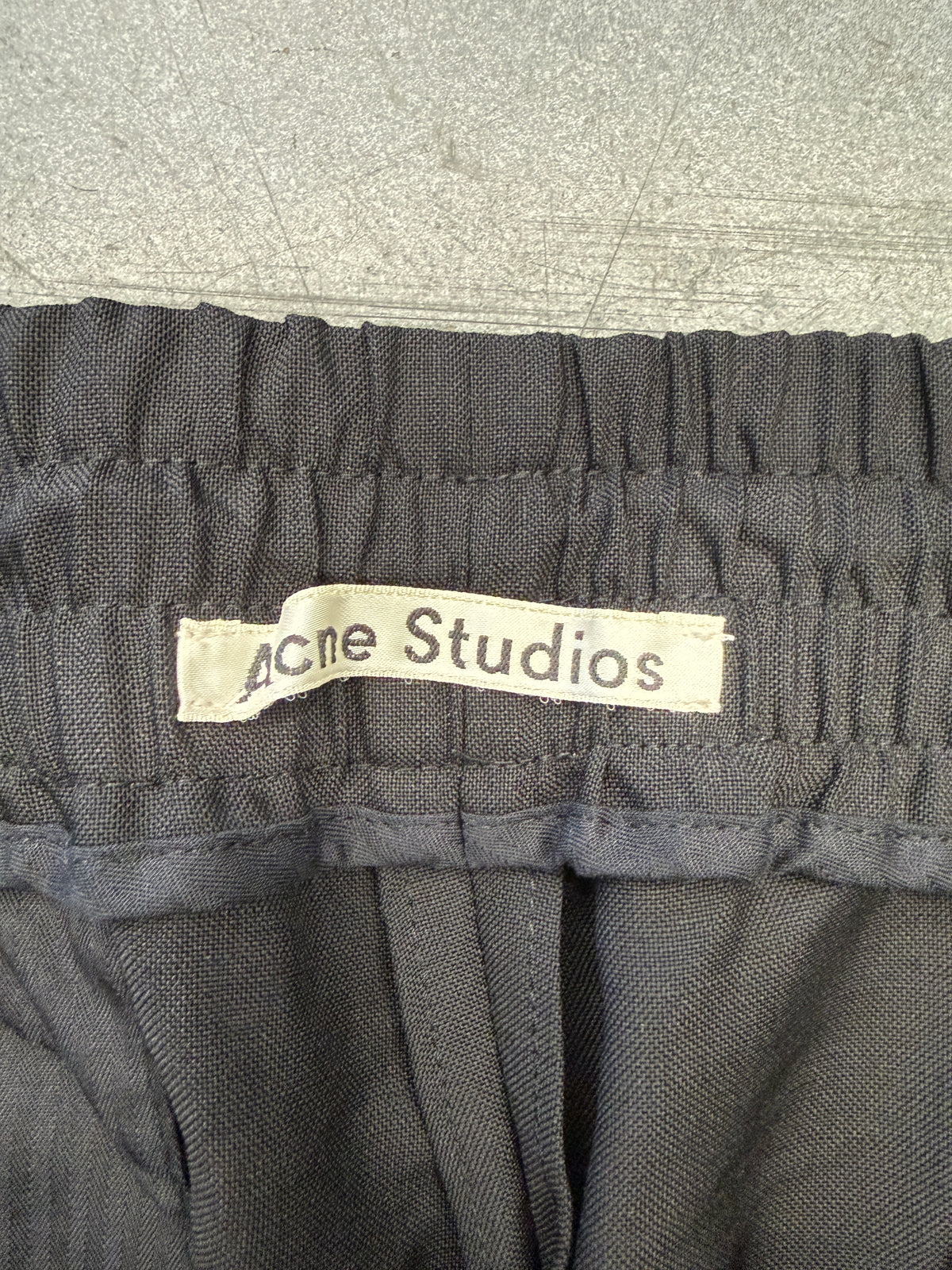 ACNE STUDIOS RYDER L WO MH WOOL MOHAIR TROUSERS - BLACK