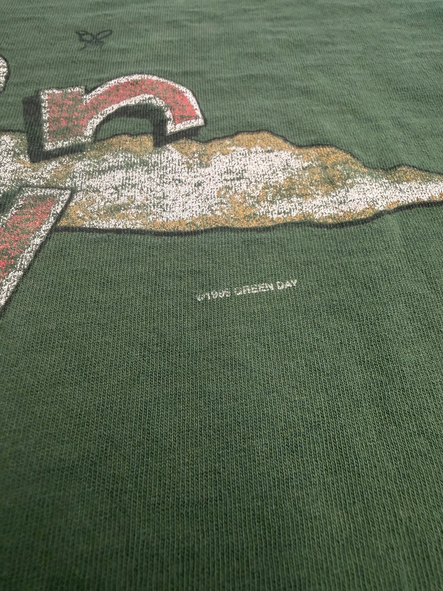 1995 GREEN DAY DOOKIE TOUR THRASHED TEE (SOFTEE TAG)