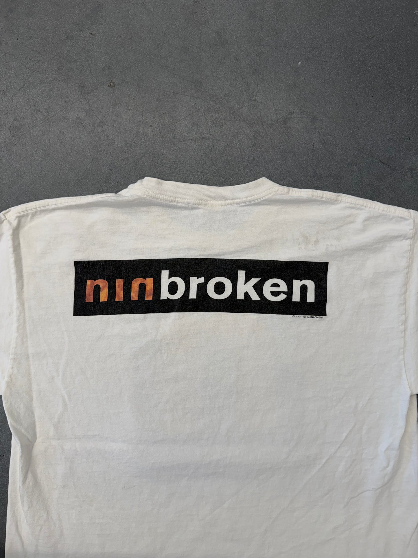 NINE INCH NAILS NIN BROKEN LOGO TEE (POLYGRAM TAG)