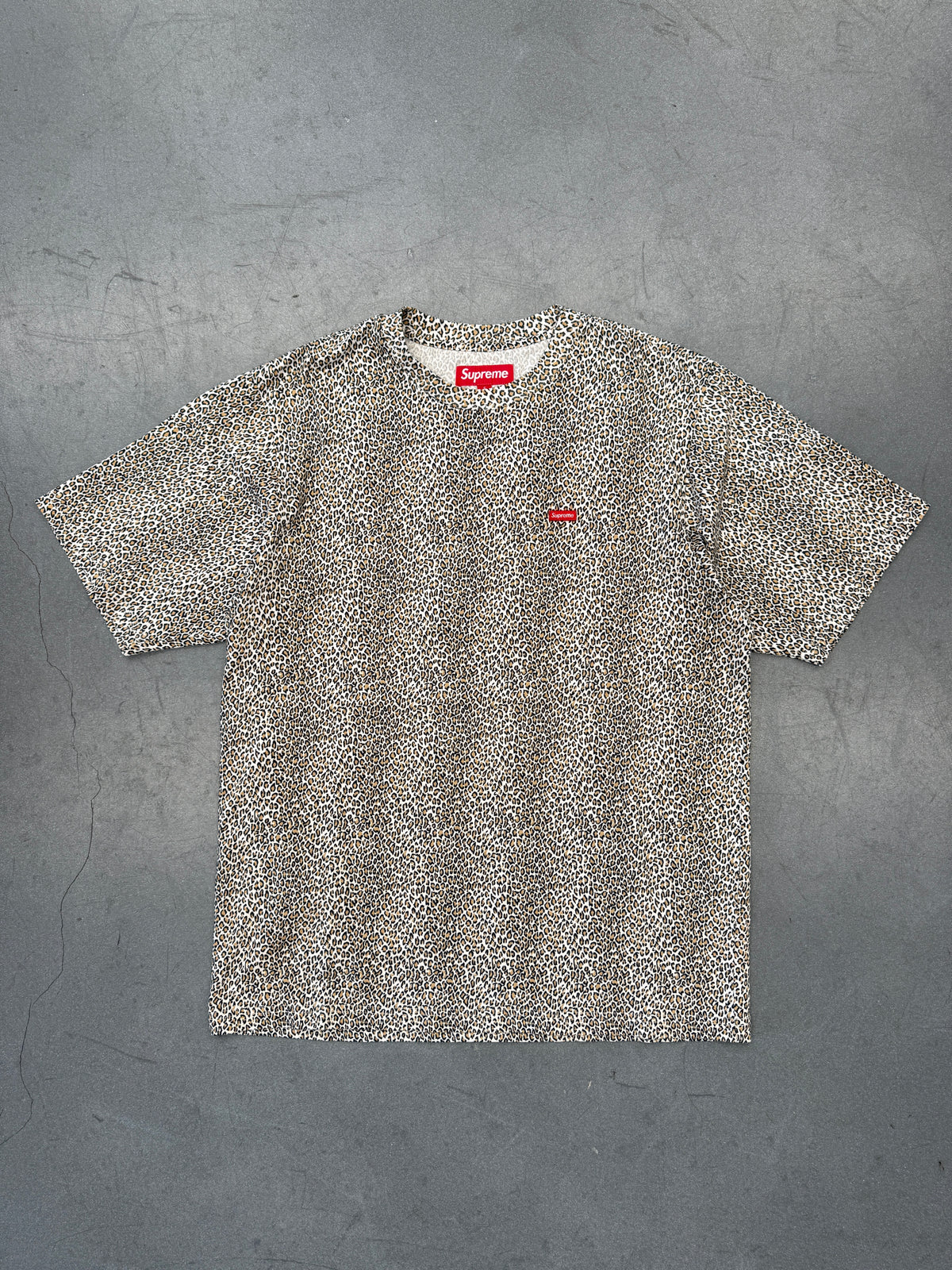 FW25 SUPREME SMALL BOX LOGO TEE - LEOPARD