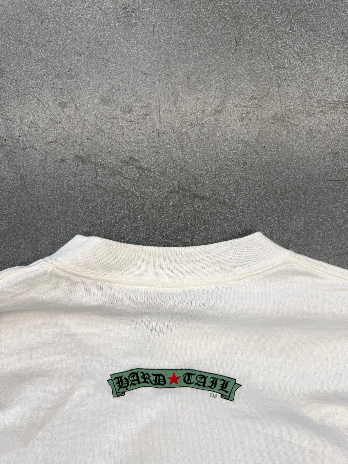 90S VINTAGE HARD TAIL CROSS TATTOO STYLE LONG SLEEVE TEE