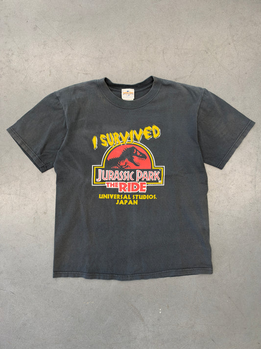 2000 "I SURVIVED JURASSIC PARK THE RIDE"  TEE (UNIVERSAL STUDIOS JAPAN TAG)