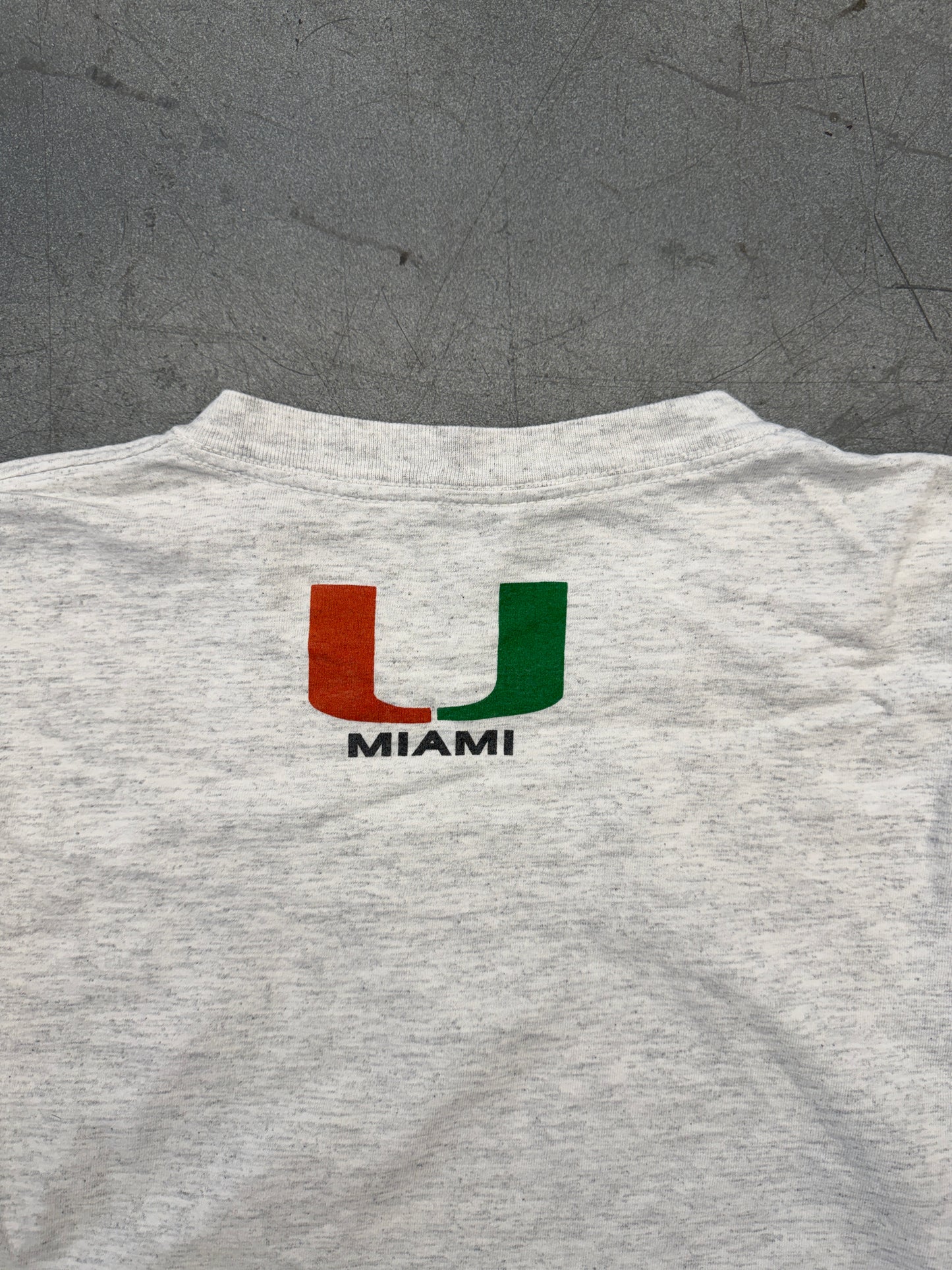 1993 UNIVERSITY OF MIAMI HURRICANES TEAM CLOUD TEE (CARIBBEAN SOUL TAG)