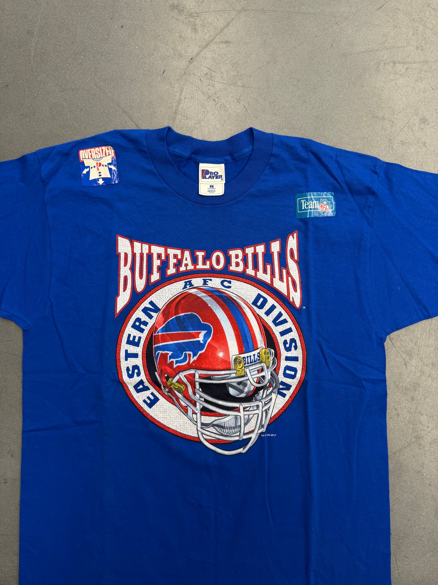 1995 BUFFALO BILLS EASTERN AFC DIVISION HELMET TEE (PRO PLAYER TAG)
