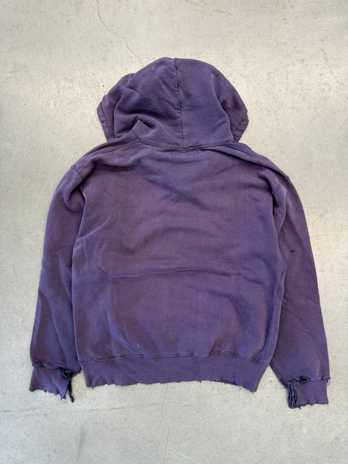 90'S GEORGIA TECH YELLOW JACKETS RUSSELL ATHLETIC DISTRESSED PULLOVER HOODIE