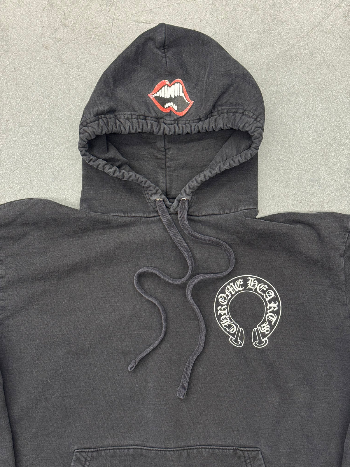 CHROME HEARTS MATTY BOY CHOMPER HORSESHOE PULLOVER HOODIE - BLACK