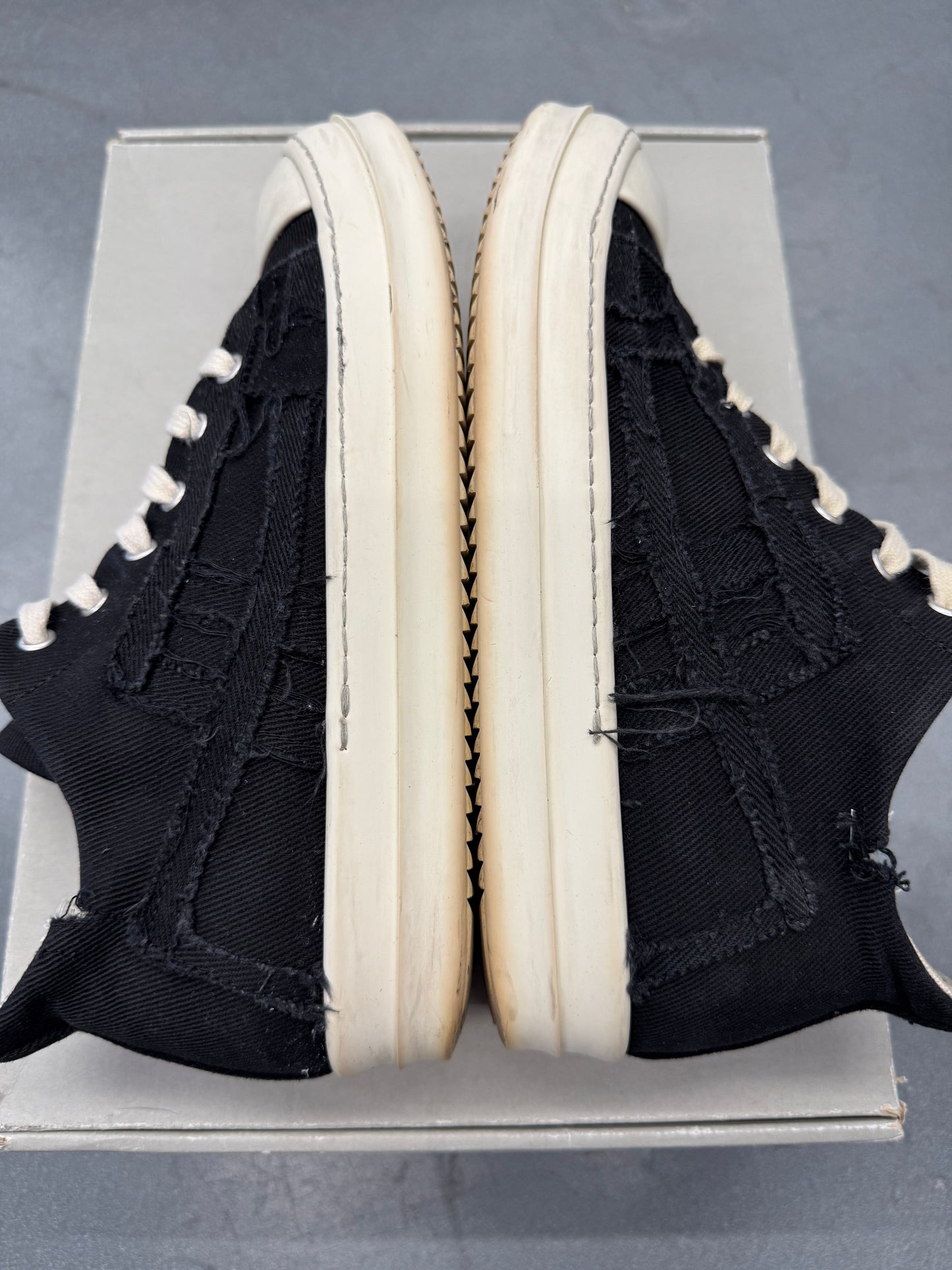 RICK OWENS DRKSHDW SLASHED LOW SNEAKS