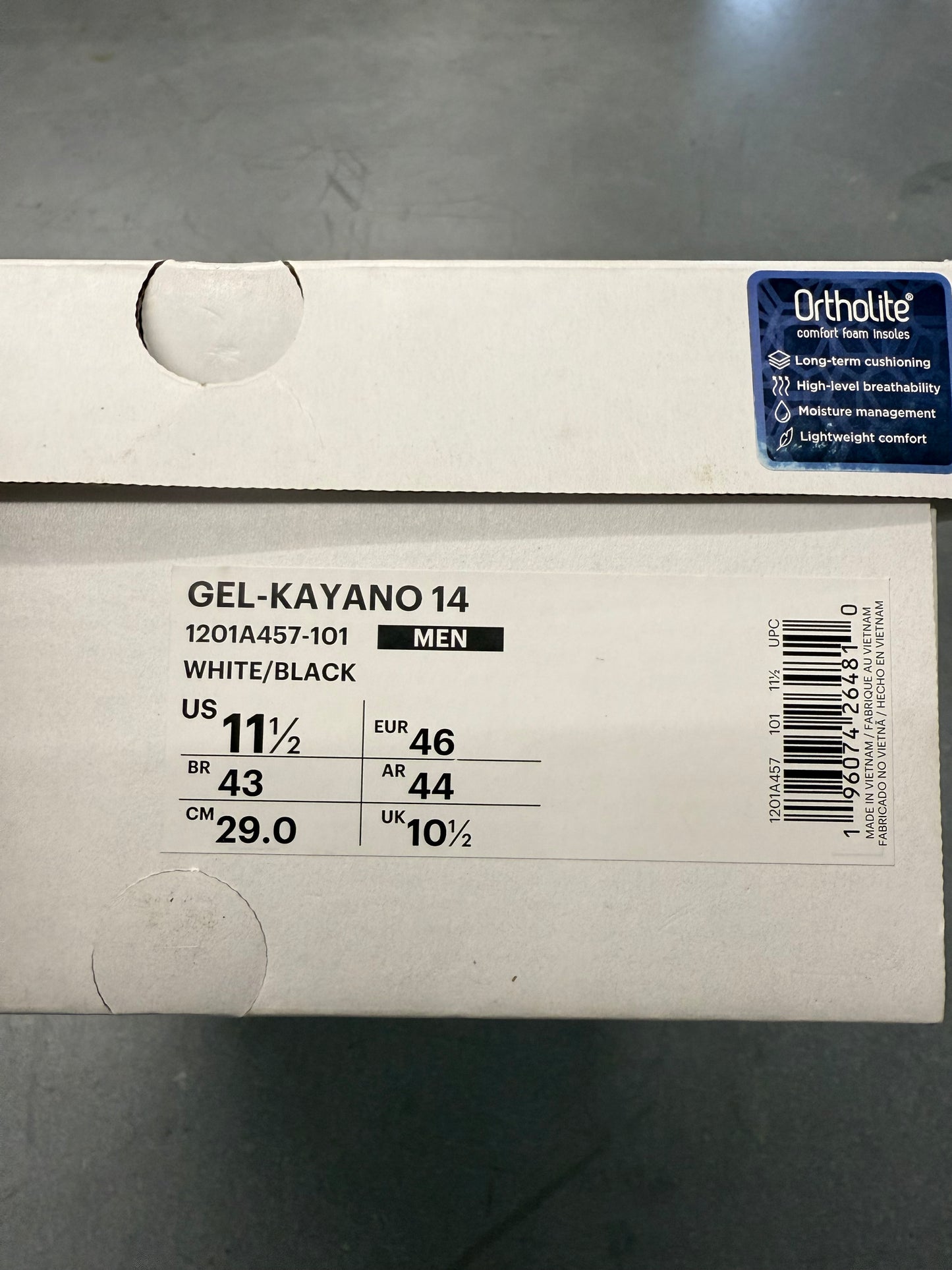 2022 SIZE 11.5 ASICS GEL-KAYANO 14 JJJJOUND SILVER BLACK (PRE-OWNED WITH BOX)